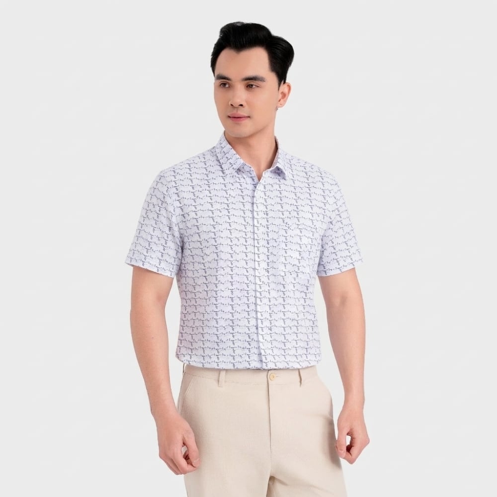 Áo Sơ Mi Nam Aristino Perfect fit in họa tiết ASS043AS3