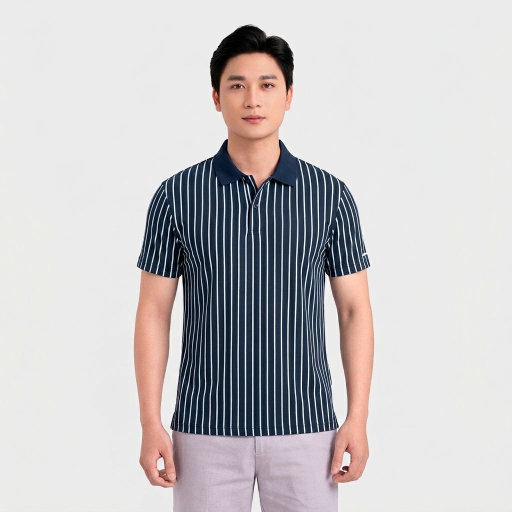 Áo Polo Nam Đen Kẻ Insidemen Active IPS116EDP01