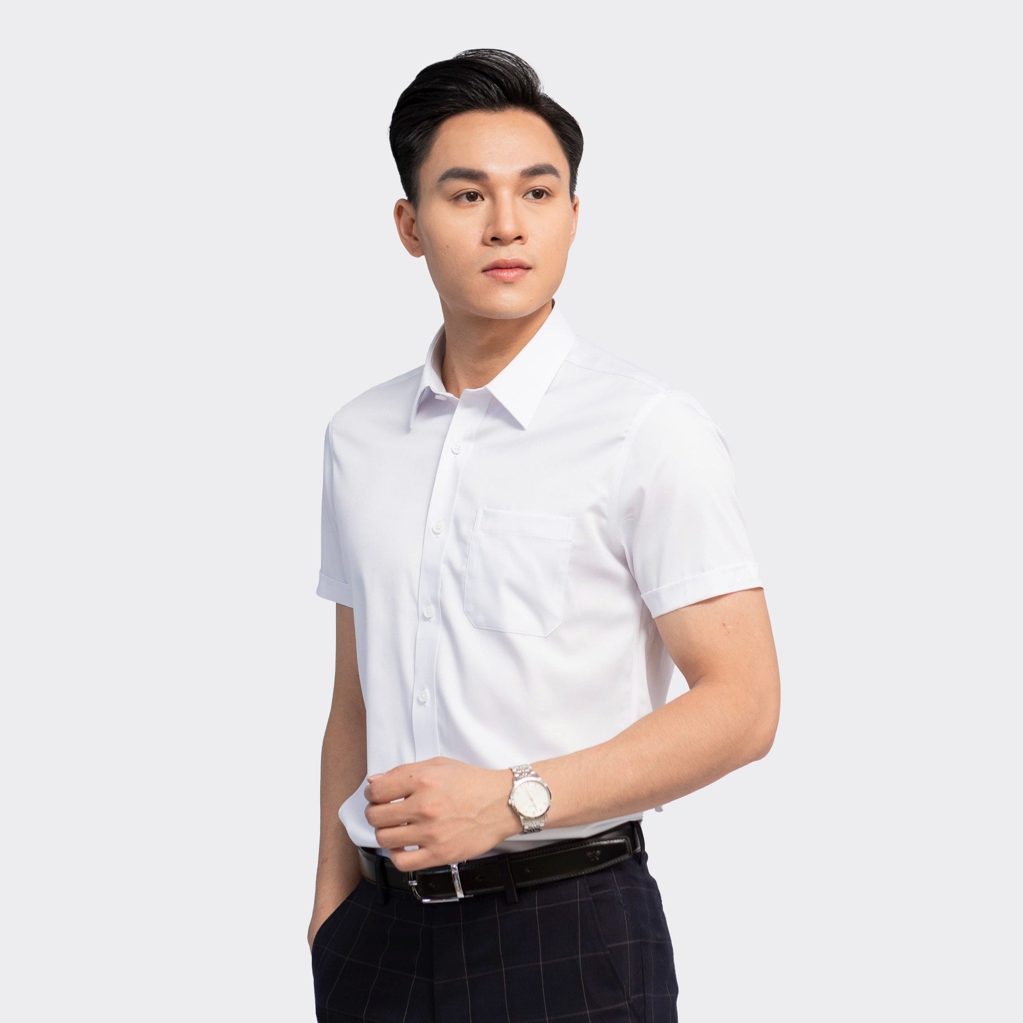 Áo Sơ Mi Trắng Nam Aristino Regular Fit ASSR30