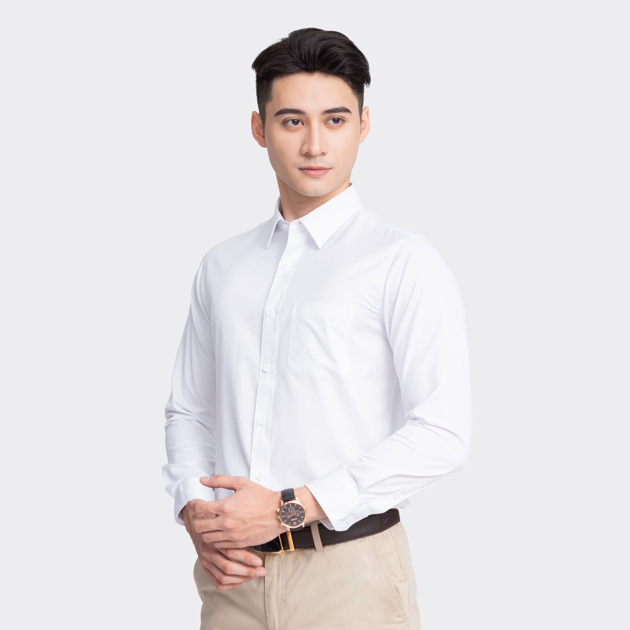 Áo Sơ Mi Trắng Nam Aristino Regular Fit ALSR39