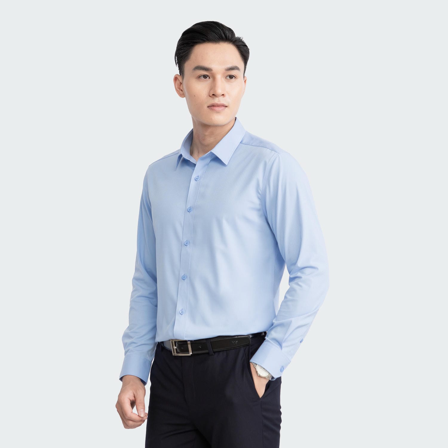 Áo Sơ Mi Bamboo Nam tay dài Aristino ALSR34