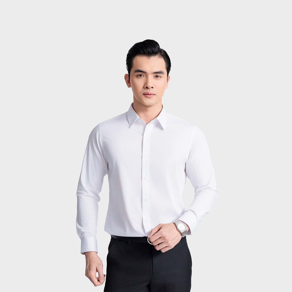 Áo Sơ Mi Trắng Nam Aristino Regular Fit ALS0100S1