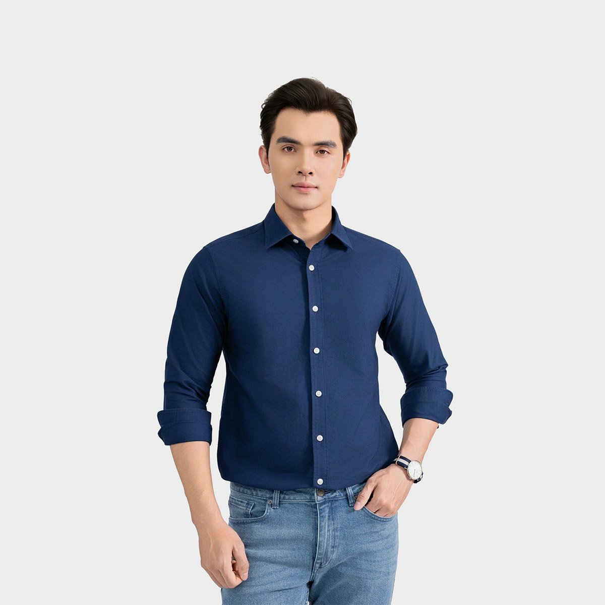 Áo Sơ Mi Nam Cotton Oxford Aristino Milano ALSU610S1S