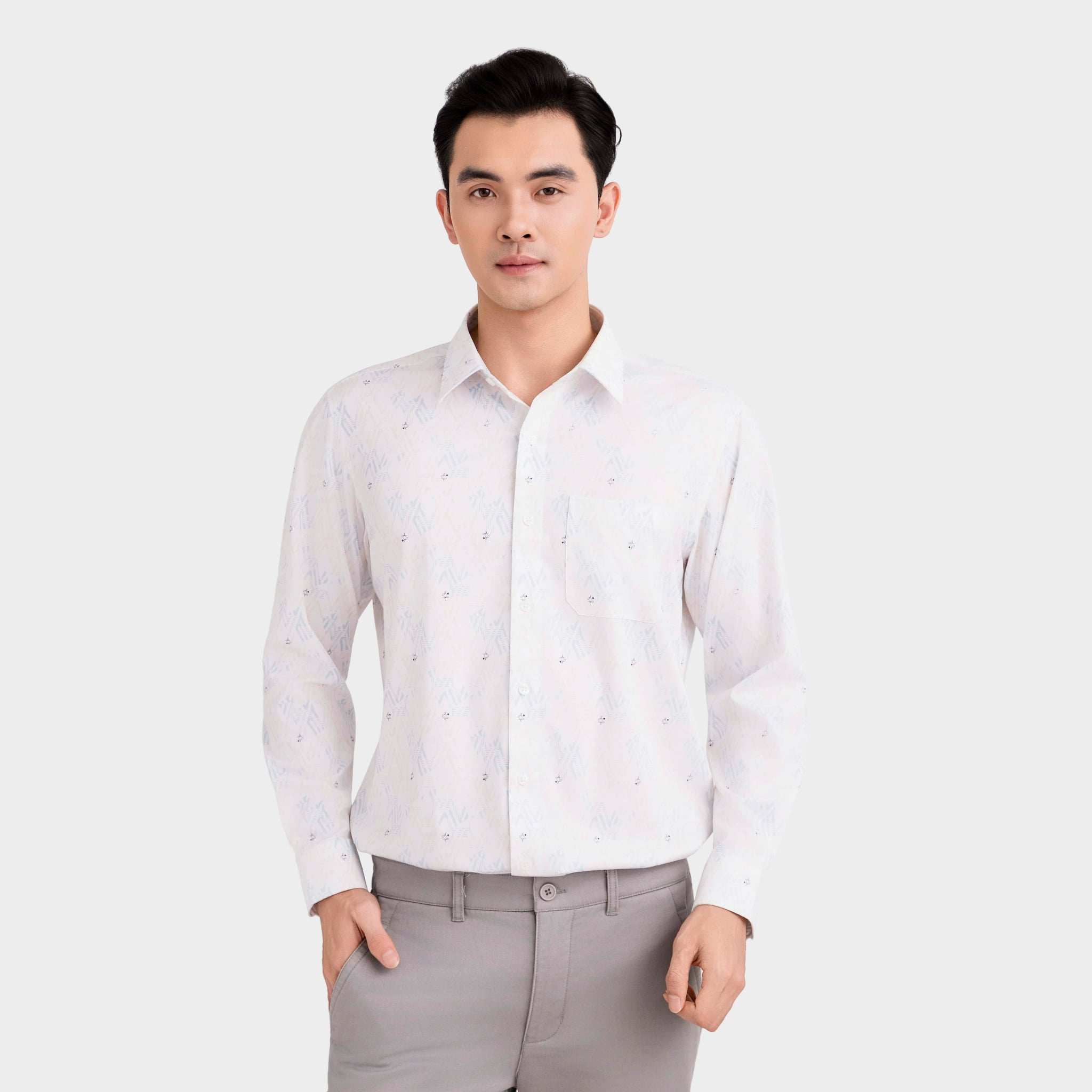 Áo Sơ Mi Dài Tay Nam Aristino Regular Fit ALS158F0H2