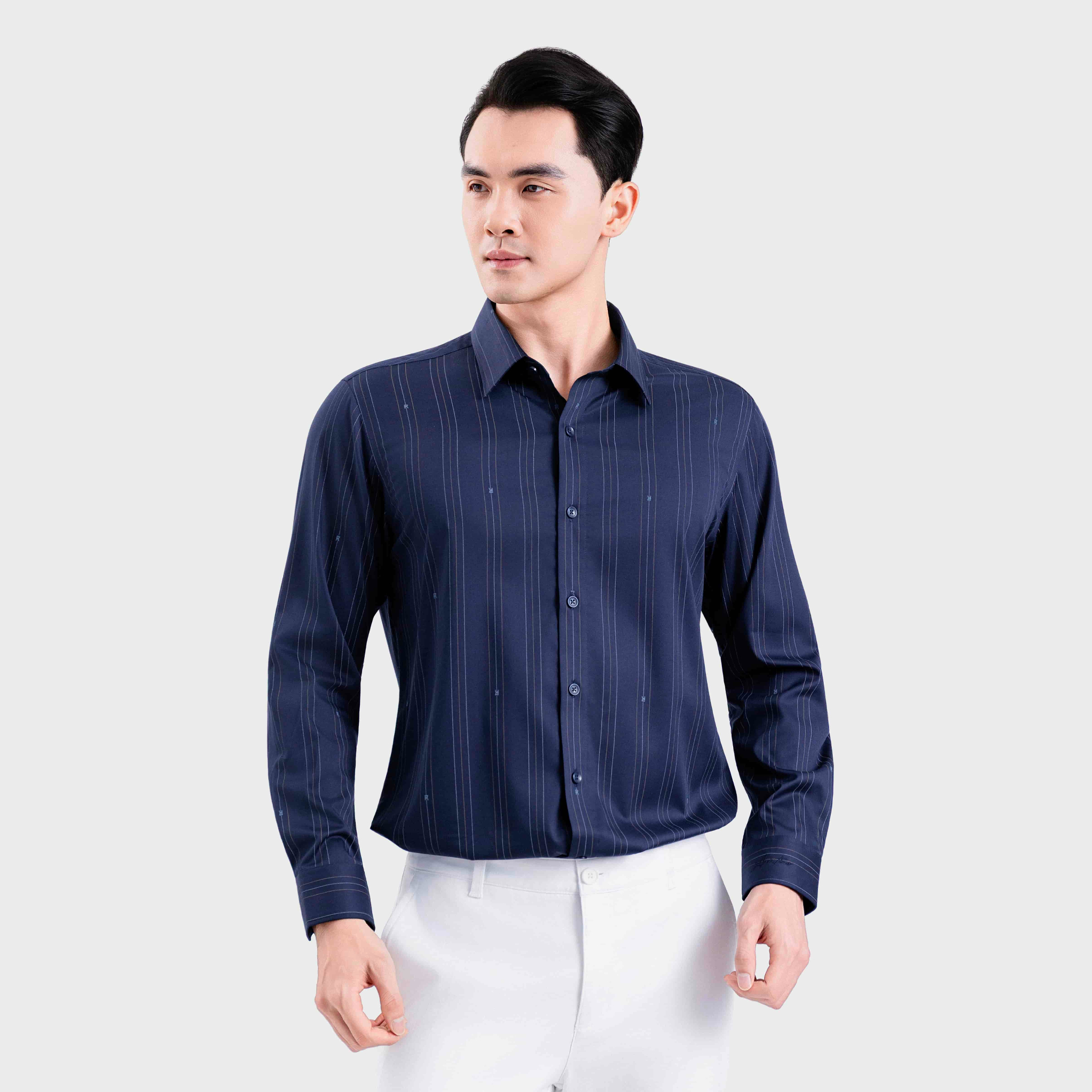 Áo Sơ Mi Dài Tay Nam Aristino Regular Fit ALS427S0H2