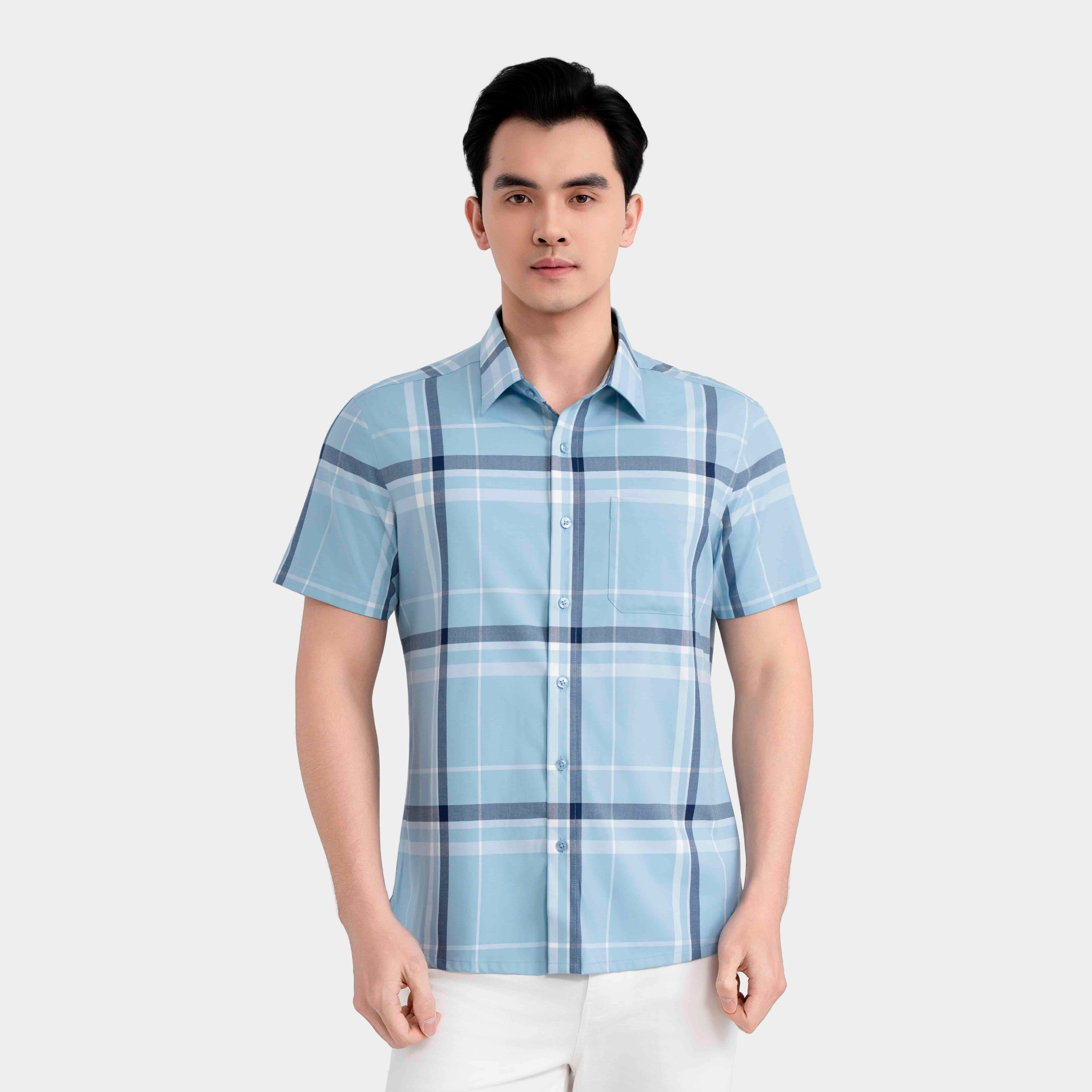 Áo Sơ Mi Nam Kẻ Bamboo Aristino Perfect Fit ASS085FAH2