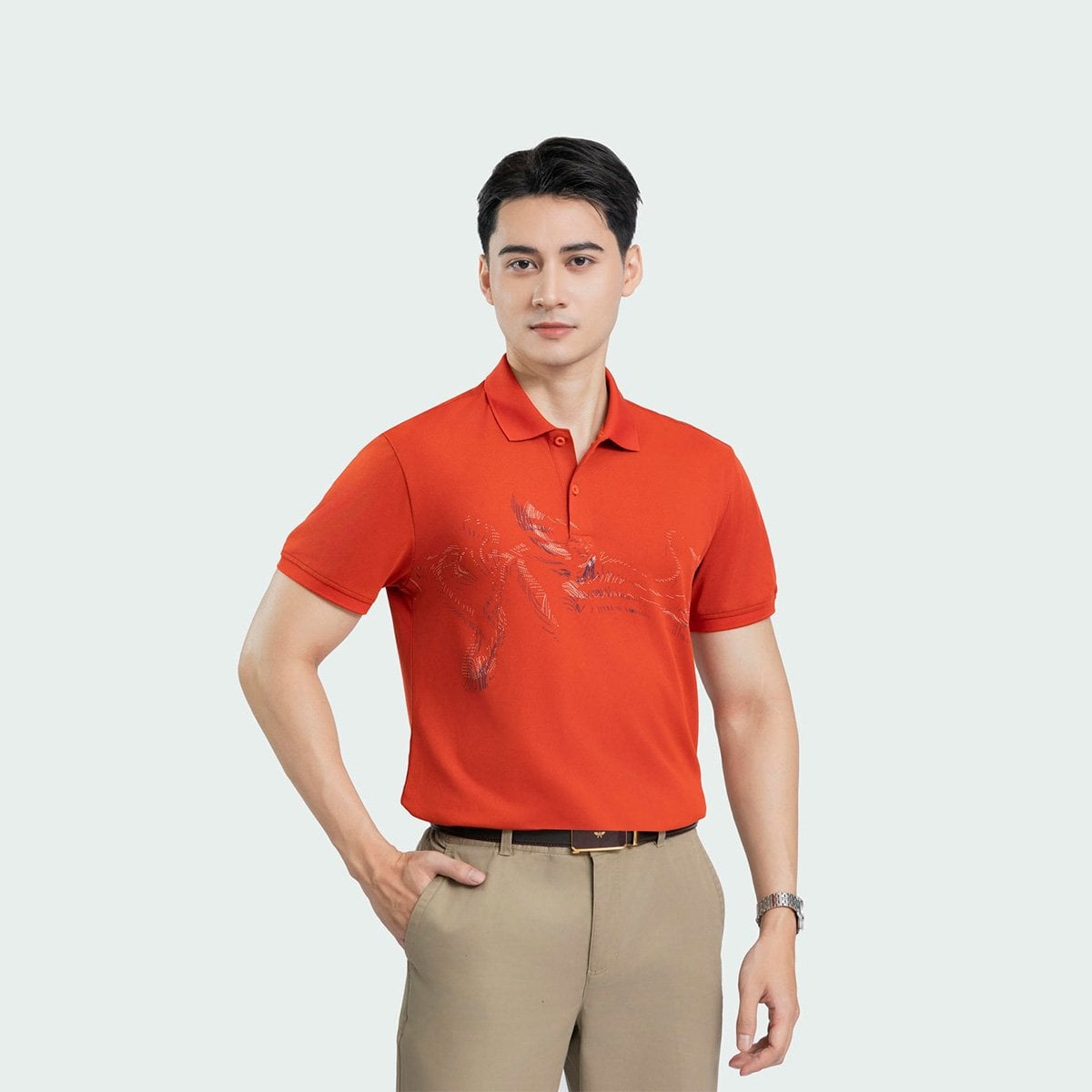 Áo Polo Nam Aristino Coconut Charcoal Regular Fit APS096AZ