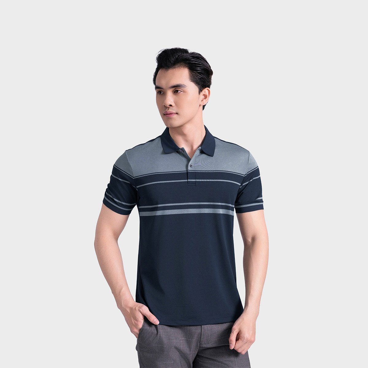 Áo Polo Nam Kẻ Aristino Regular Fit APS100AS2