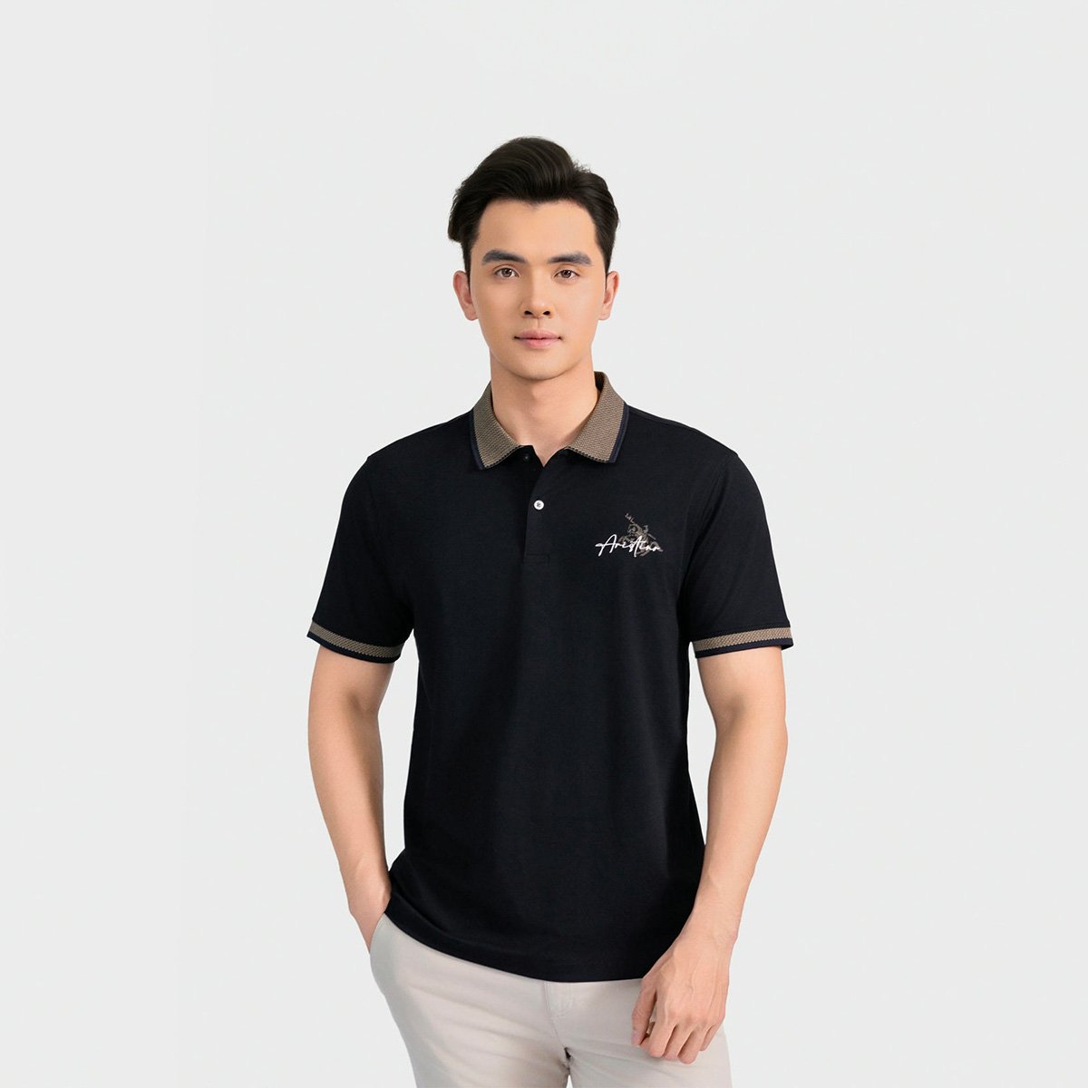 Áo Polo Nam Đen Aristino Regular Fit Plus APS617AS2S
