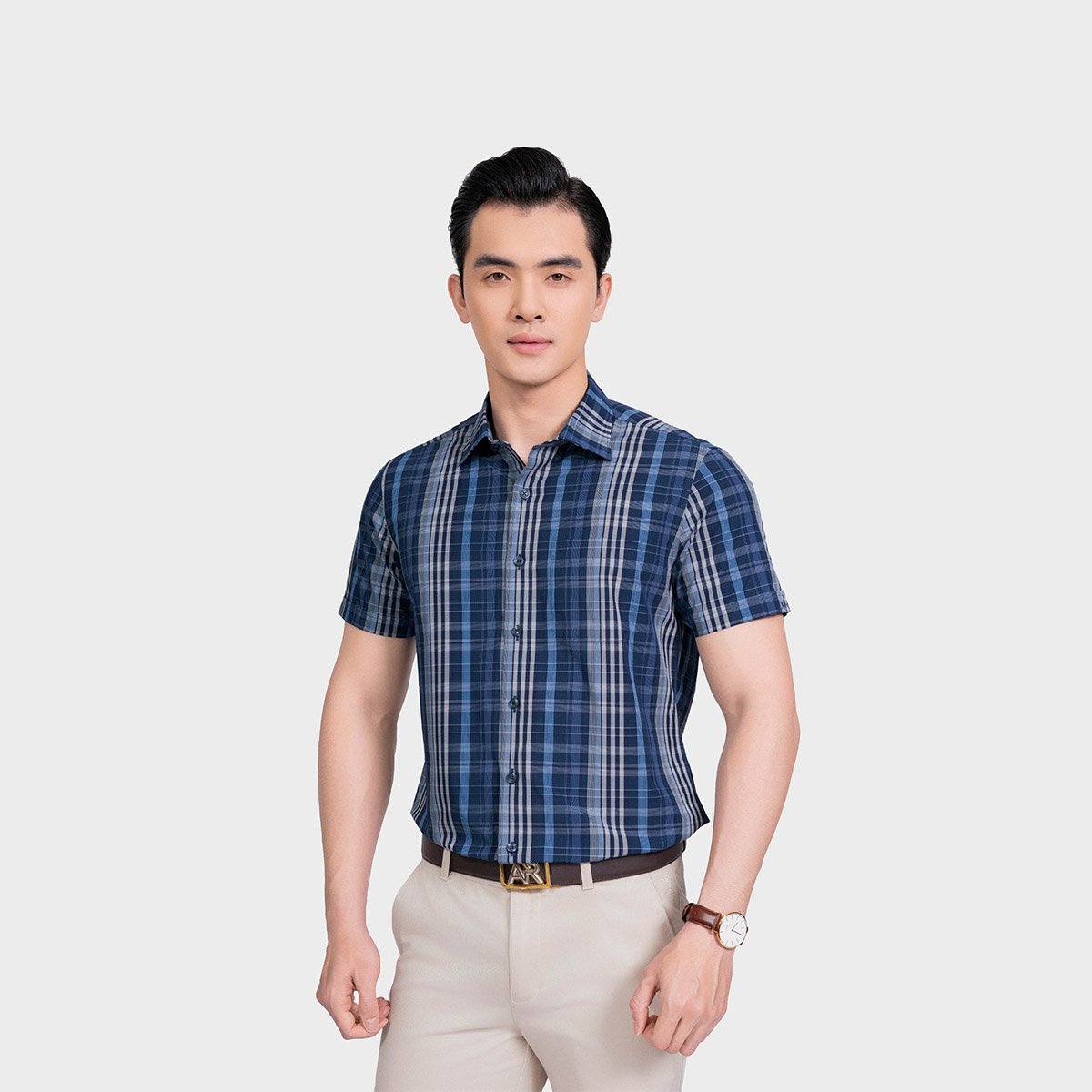 Áo Sơ Mi Nam Kẻ Aristino Perfect Fit ASS077AS3