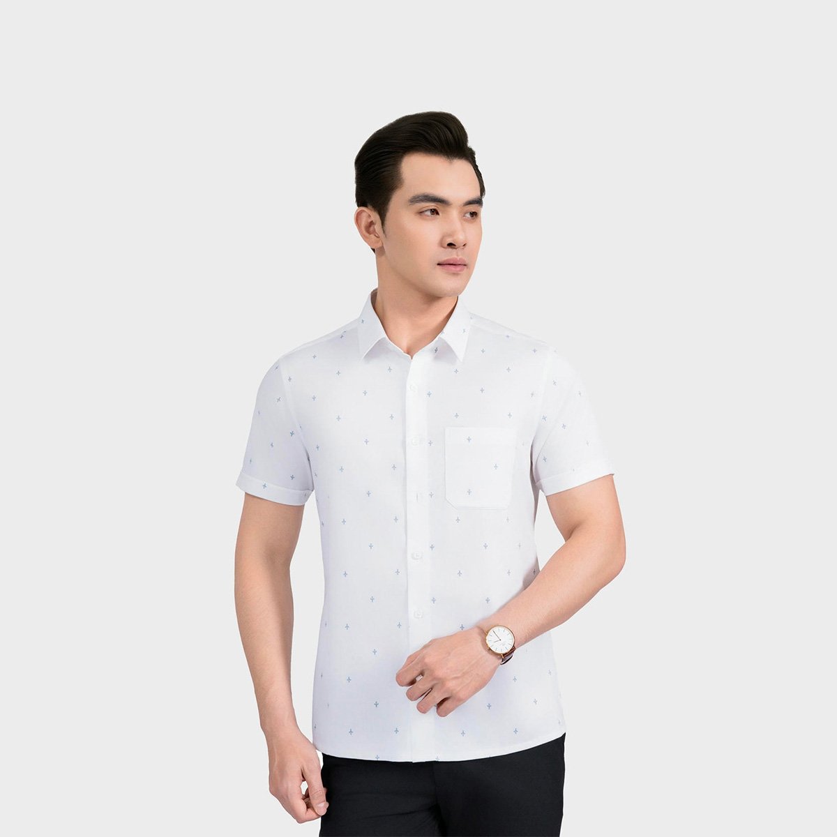 Áo Sơ Mi Nam Trắng In Aristino Perfect fit ASS119AS2