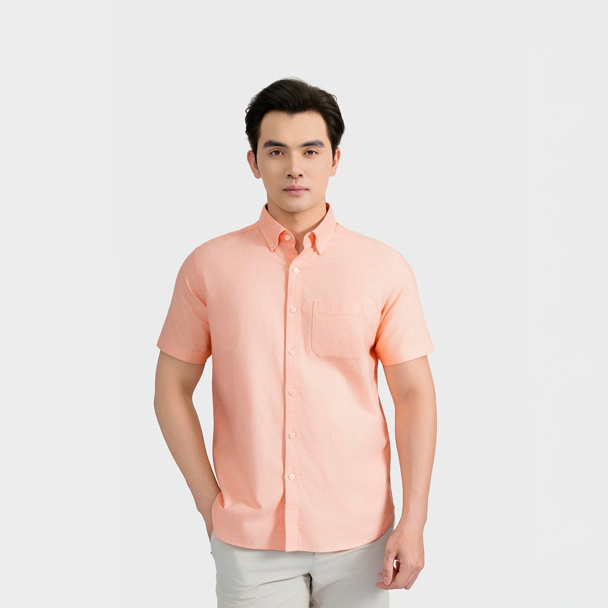 Áo Sơ Mi Nam Cotton Oxford Cam Aristino Brezza ASSU07AS0