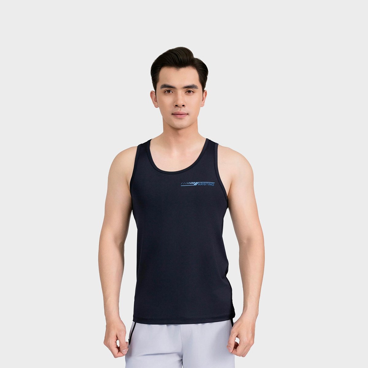Áo Ba Lỗ Tanktop Đen Nam Aristino ATT007AS0