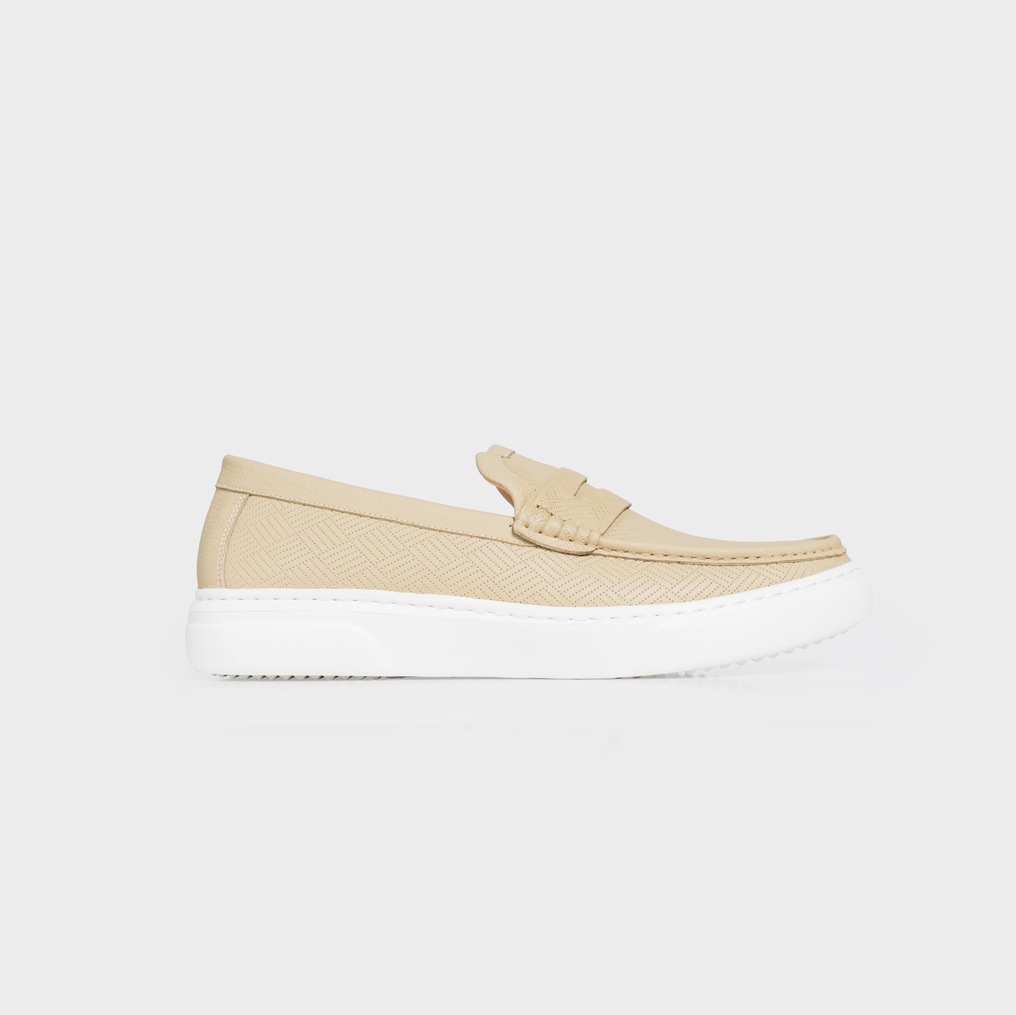 Giày Slip-on Da Nam Aristino Vàng Be ASH0500Z2