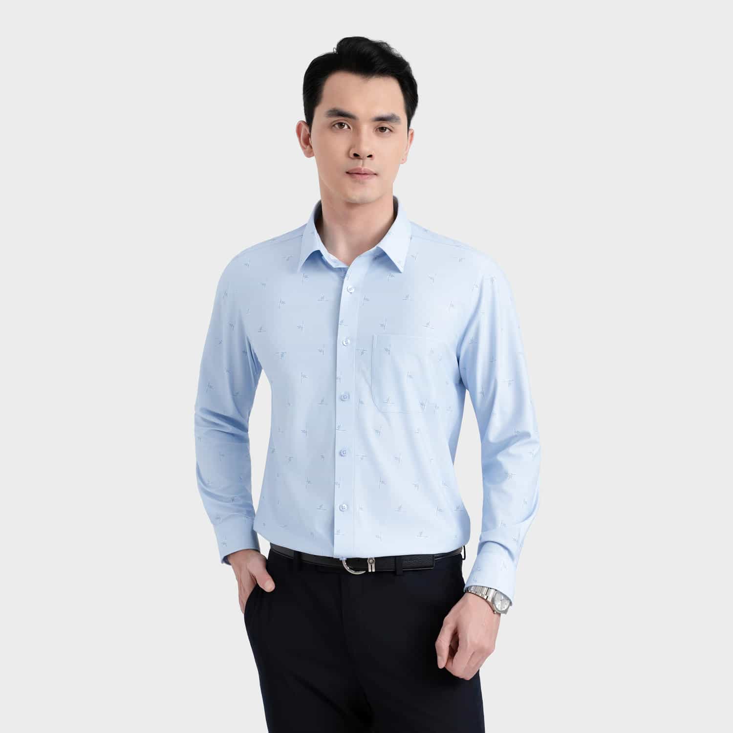 Áo Sơ Mi Nam In Aristino Regular Fit ALS407S0H2