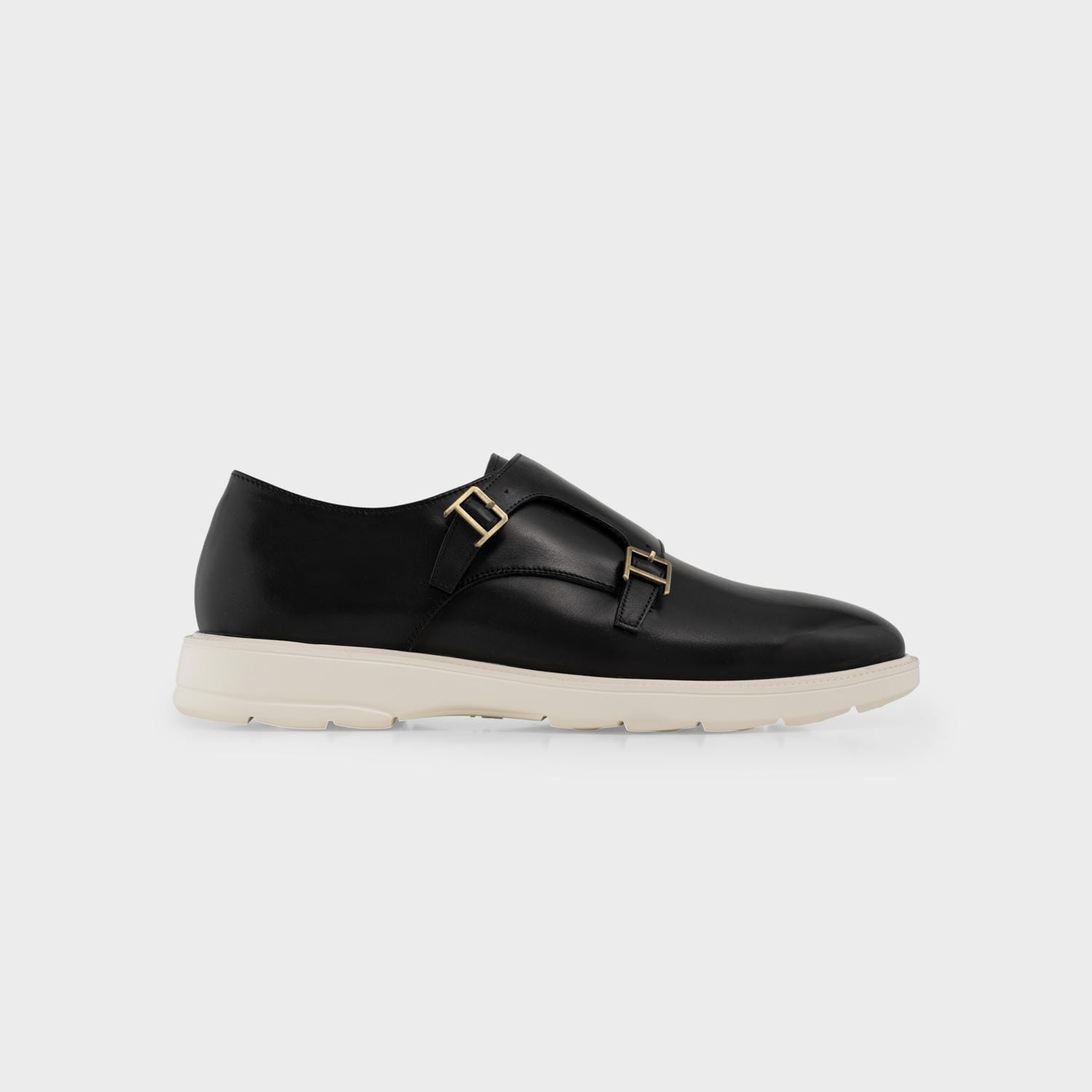 Giày Monkstraps Nam Đen Da Bò Aristino ASH1300S2