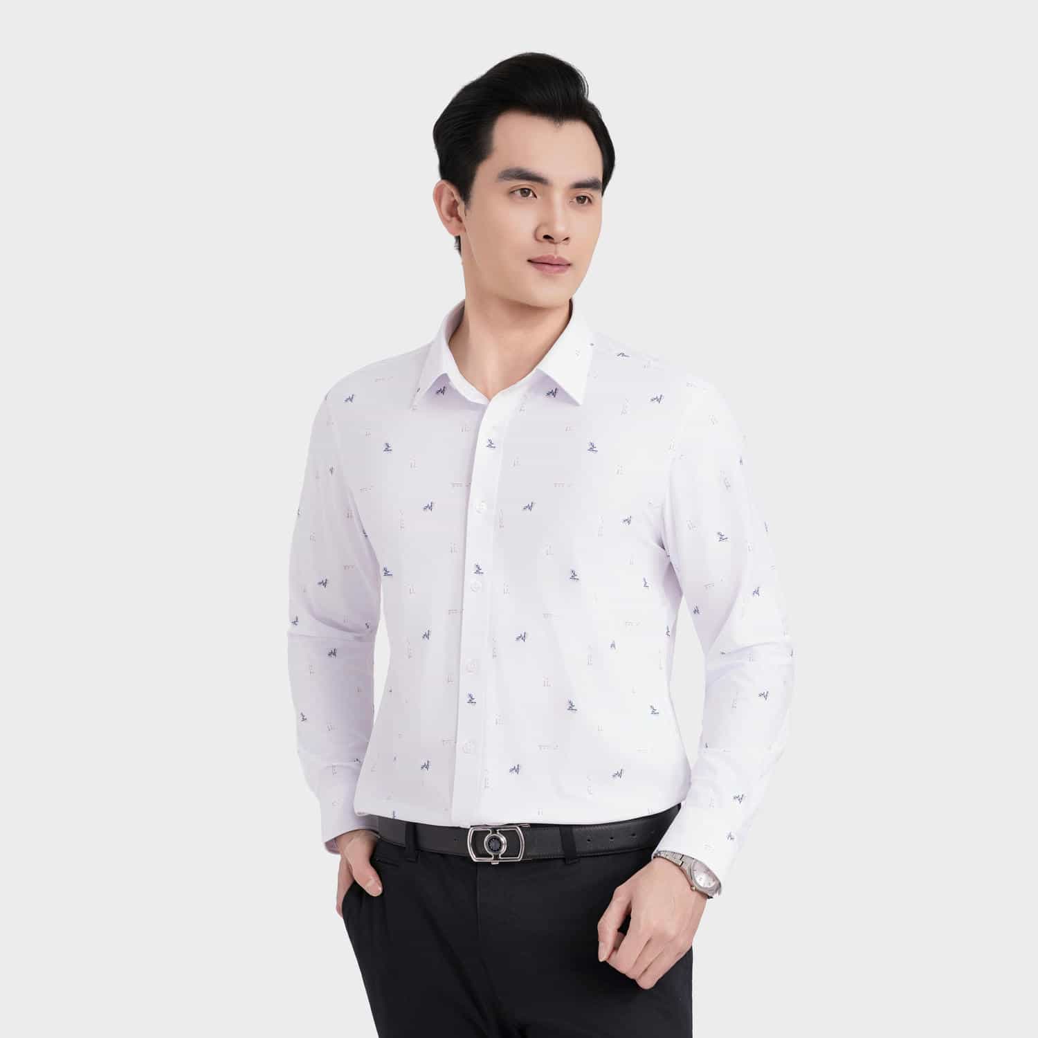Áo Sơ Mi Nam In Aristino Slim Fit ALS406S0H2