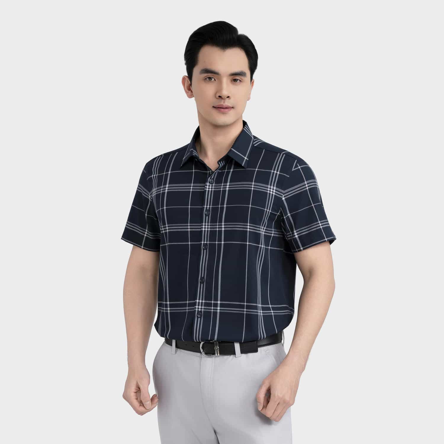 Áo Sơ Mi Nam Kẻ Bamboo Aristino ASS522SAH2
