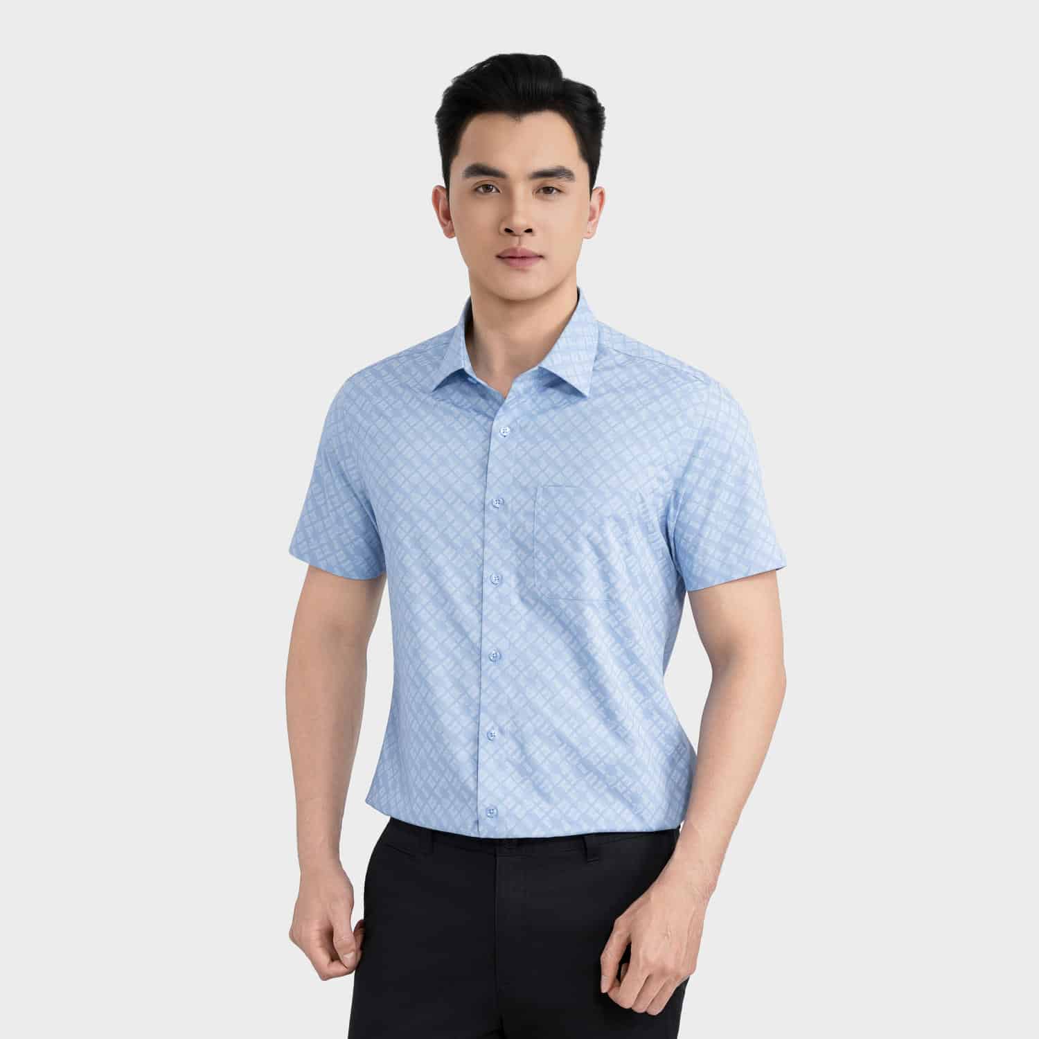 Áo Sơ Mi Nam Họa Tiết Aristino Perfect Fit ASS518SAH2