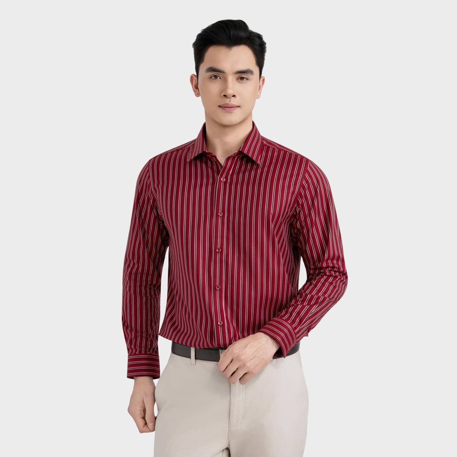 Áo Sơ Mi Nam Kẻ Đen Aristino Business 1LS006S0H2