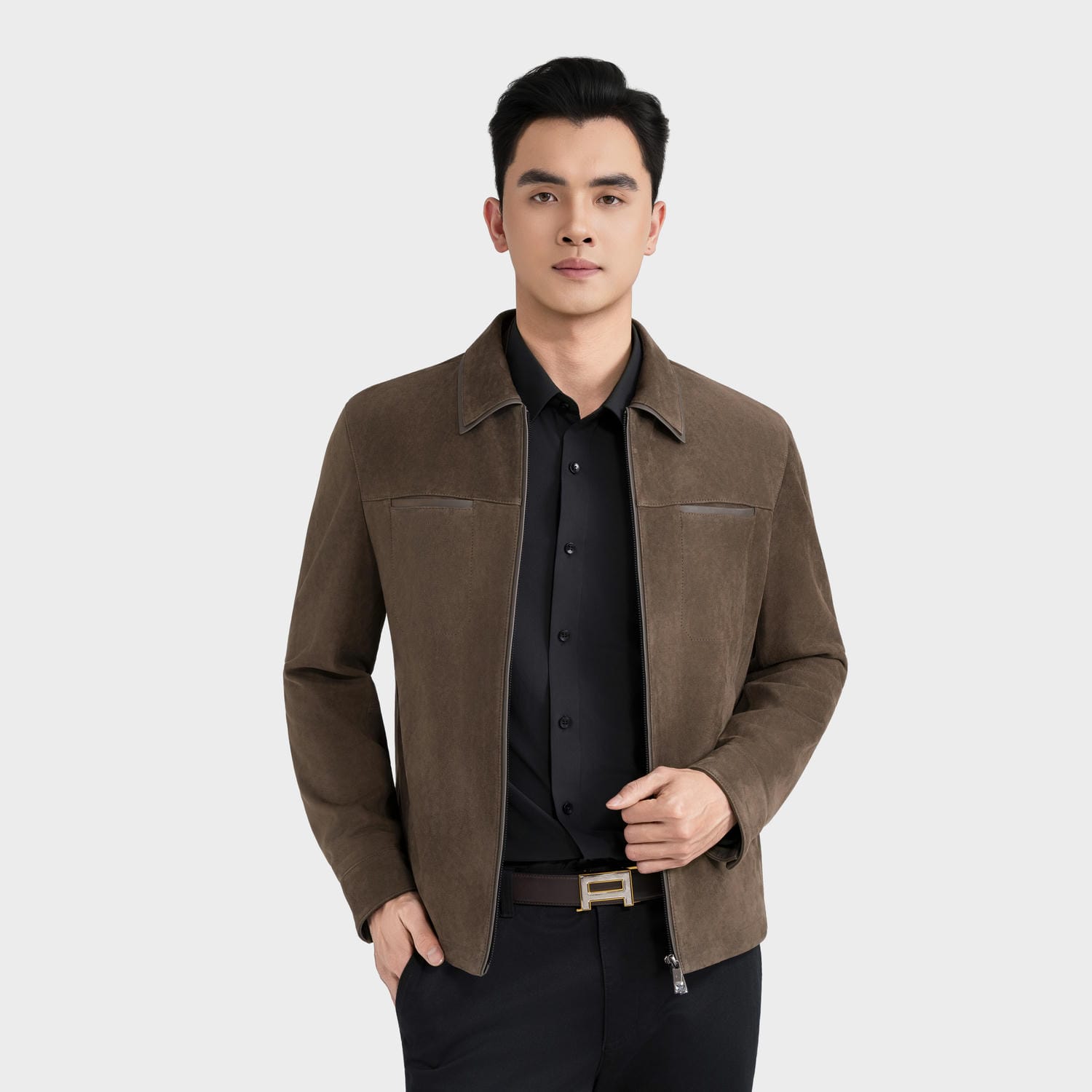 Áo Khoác Da Thật Nam Aristino Business Regular 1LJ004BS0