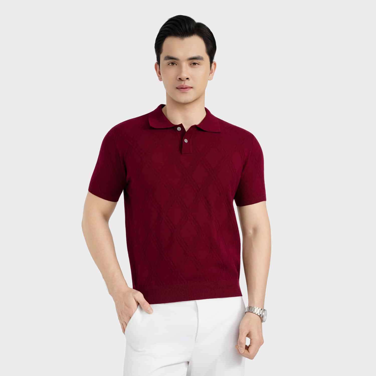 Áo Polo Nam Họa Tiết Cotton Aristino APSU10S0H4