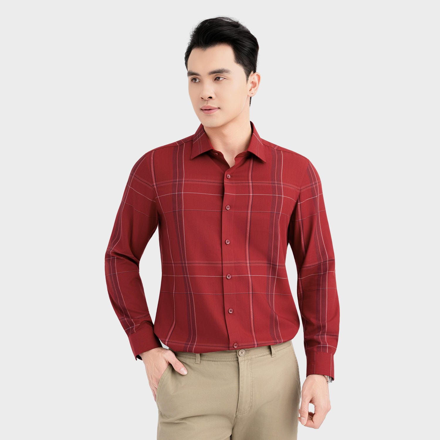 Áo Sơ Mi Nam Bamboo Họa Tiết Aristino Slim fit ALS1710S4
