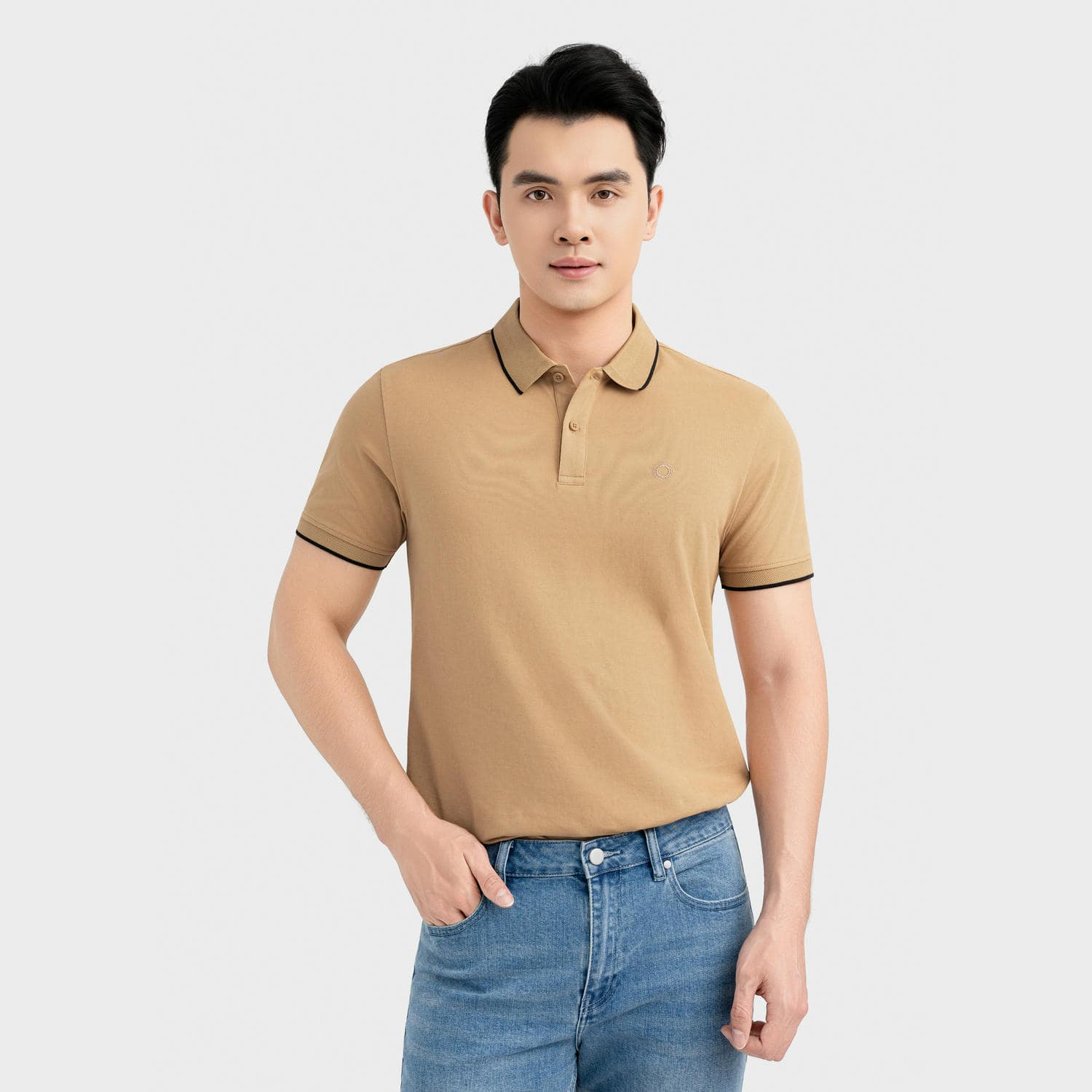 Áo Elite Polo Nam Đen Aristino Cotton Regular Fit APS167S3EC