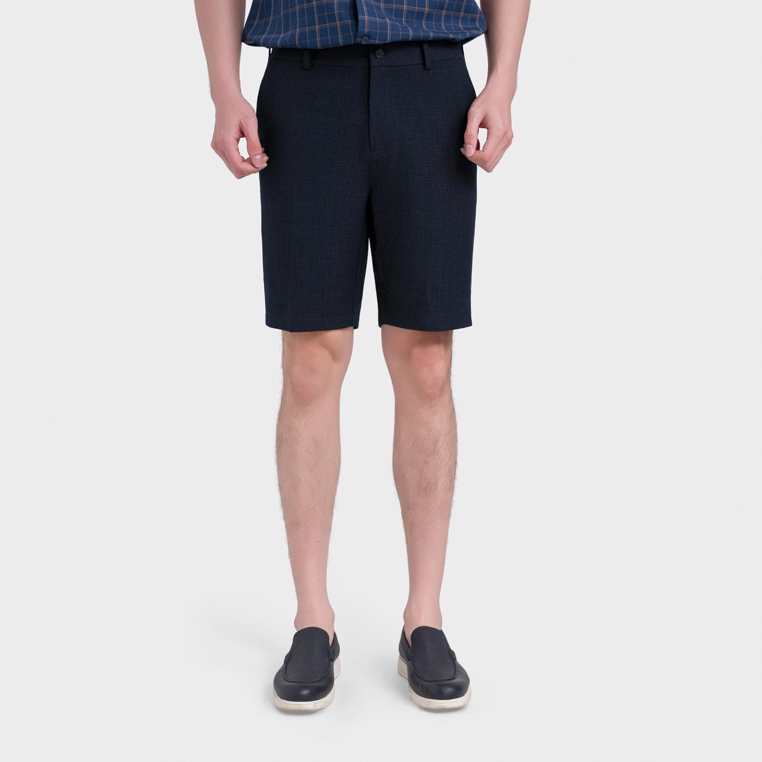 Quần Short Âu Nam Kẻ Aristino ASO218SAH2