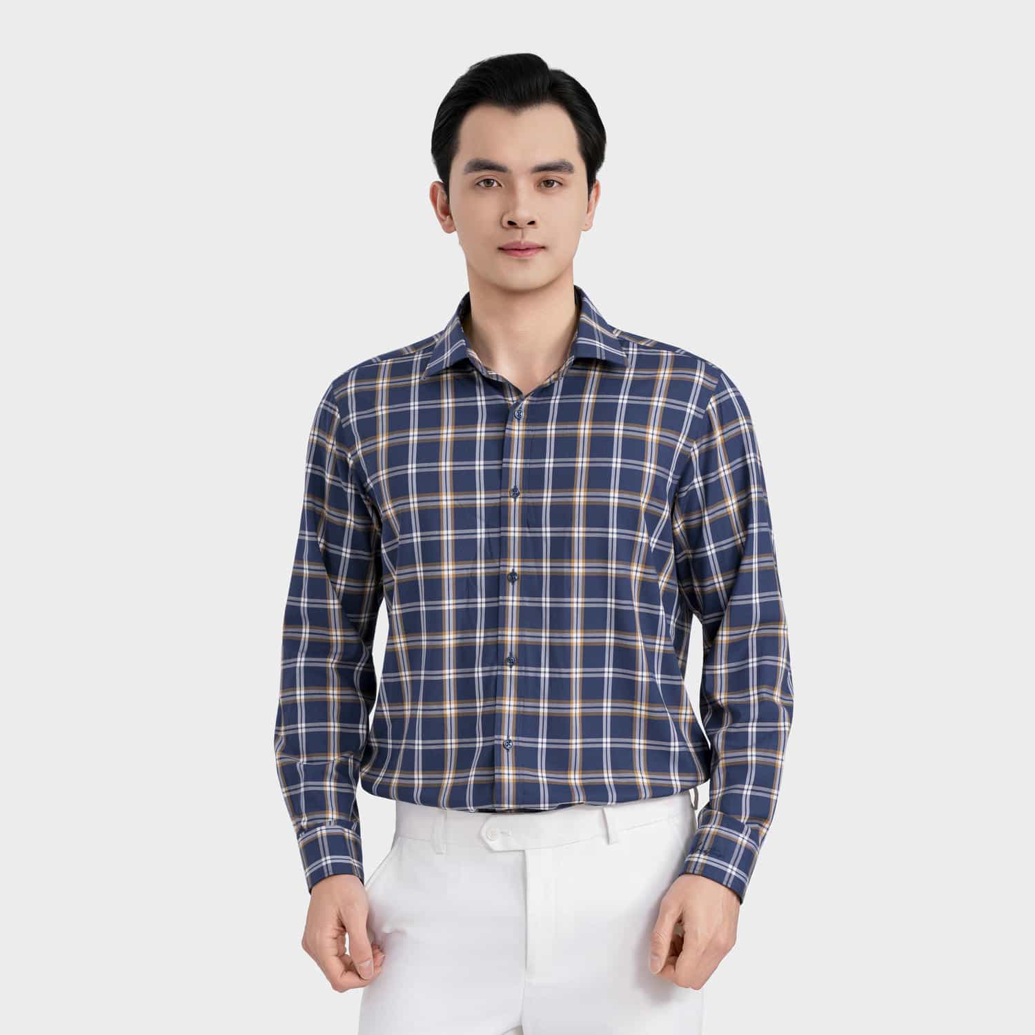 Áo Sơ Mi Nam Kẻ Vàng Bamboo Aristino ALS610EDP01