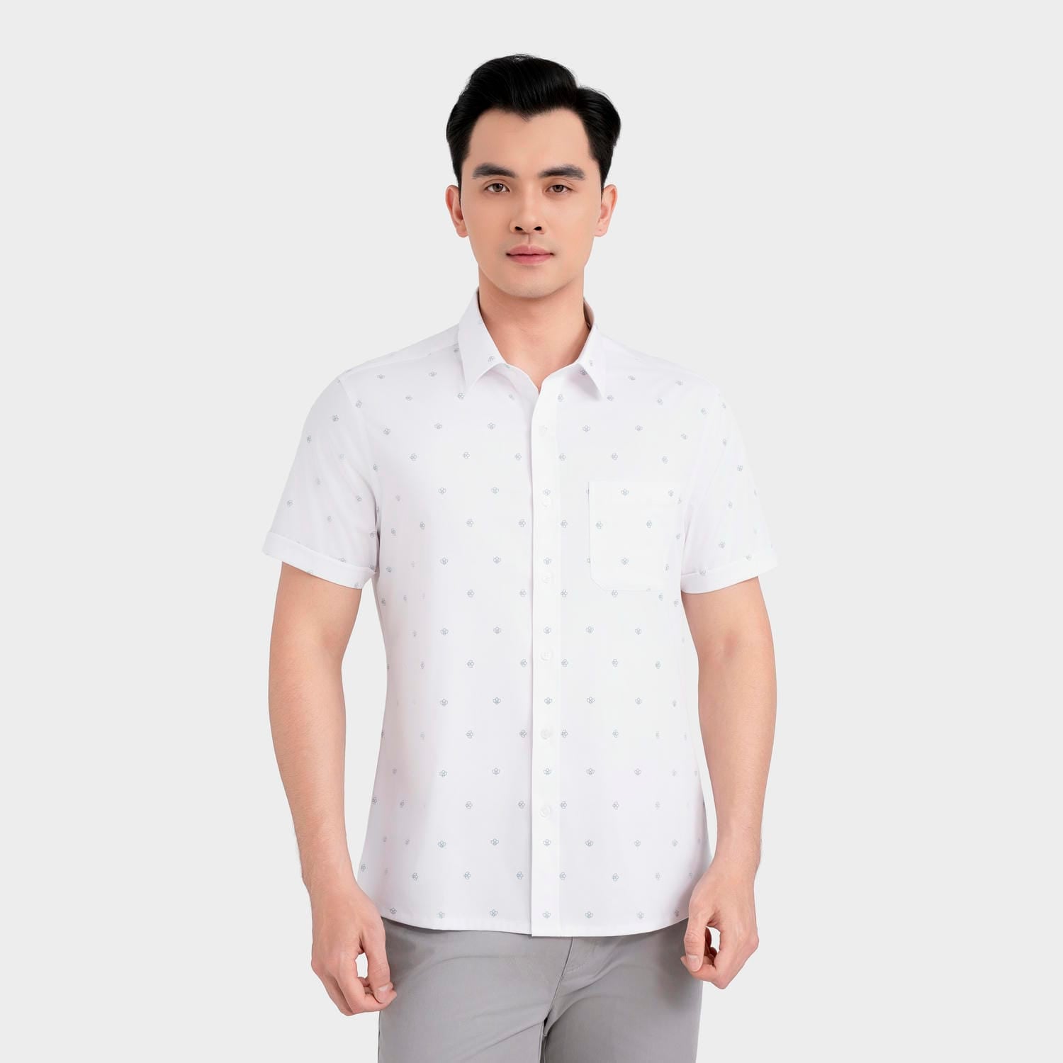 Áo Sơ Mi Nam Trắng In Aristino Perfect Fit ASS032FAH2