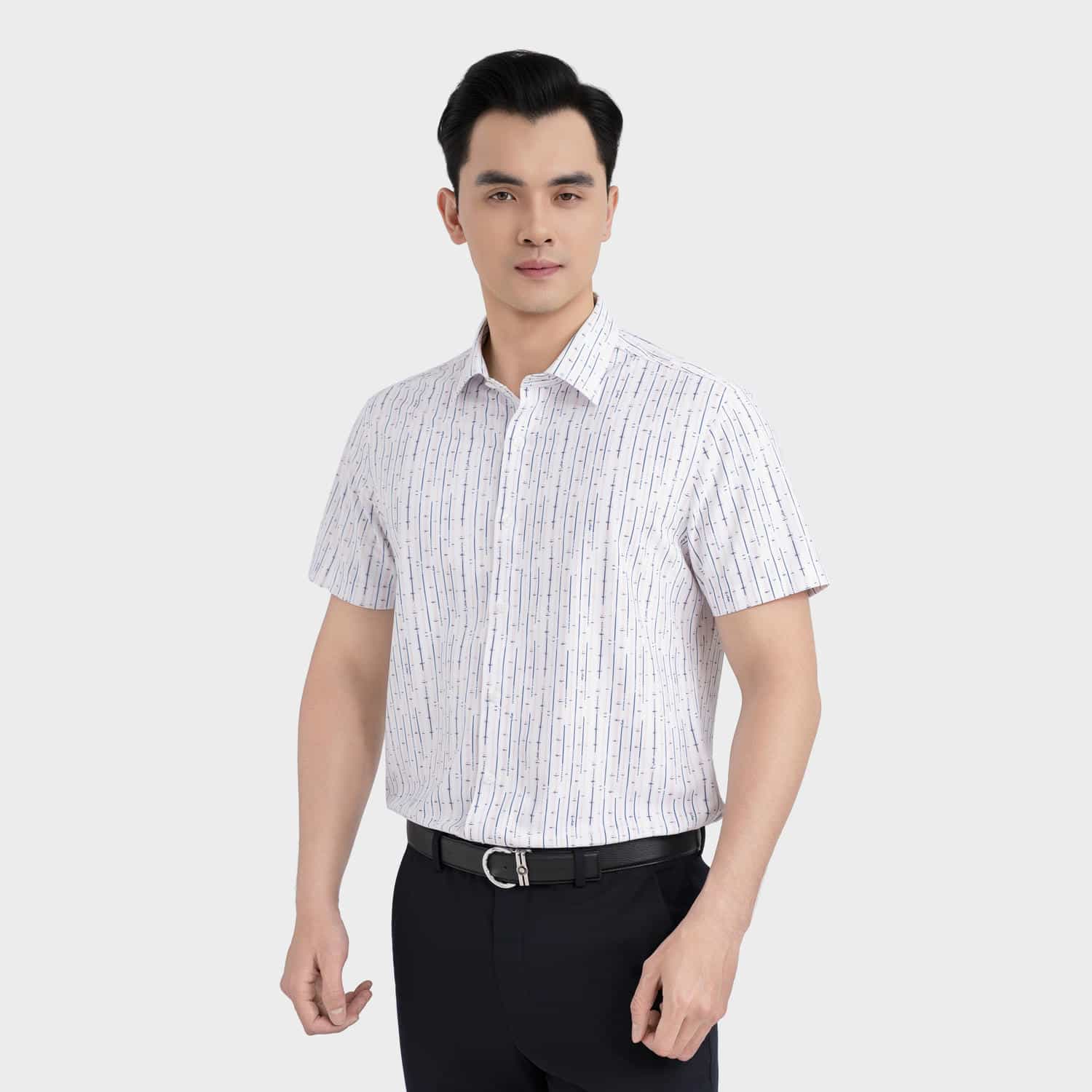 Áo Sơ Mi Nam In Aristino Regular Fit ASS401SAH2