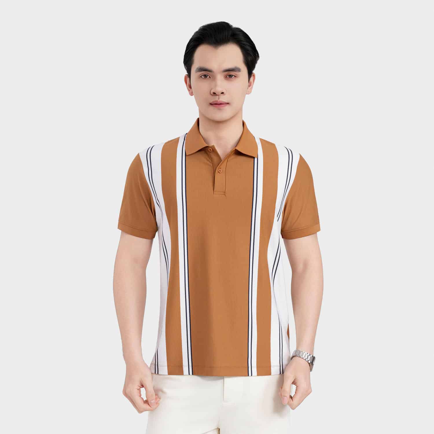 Áo Polo Nam Kẻ Aristino Slim APS035FAH2