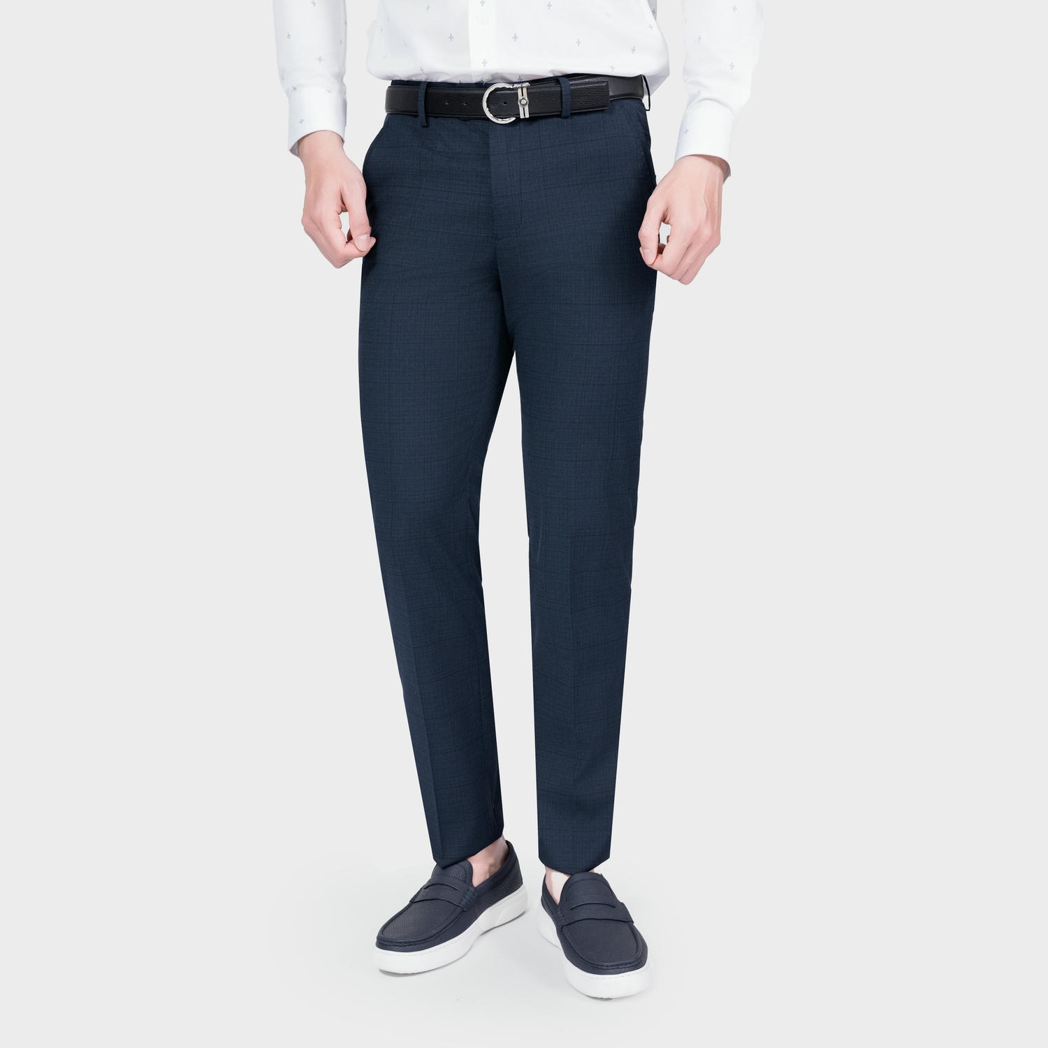 Quần Âu Nam Kẻ Aristino Regular Fit ATR0400S2
