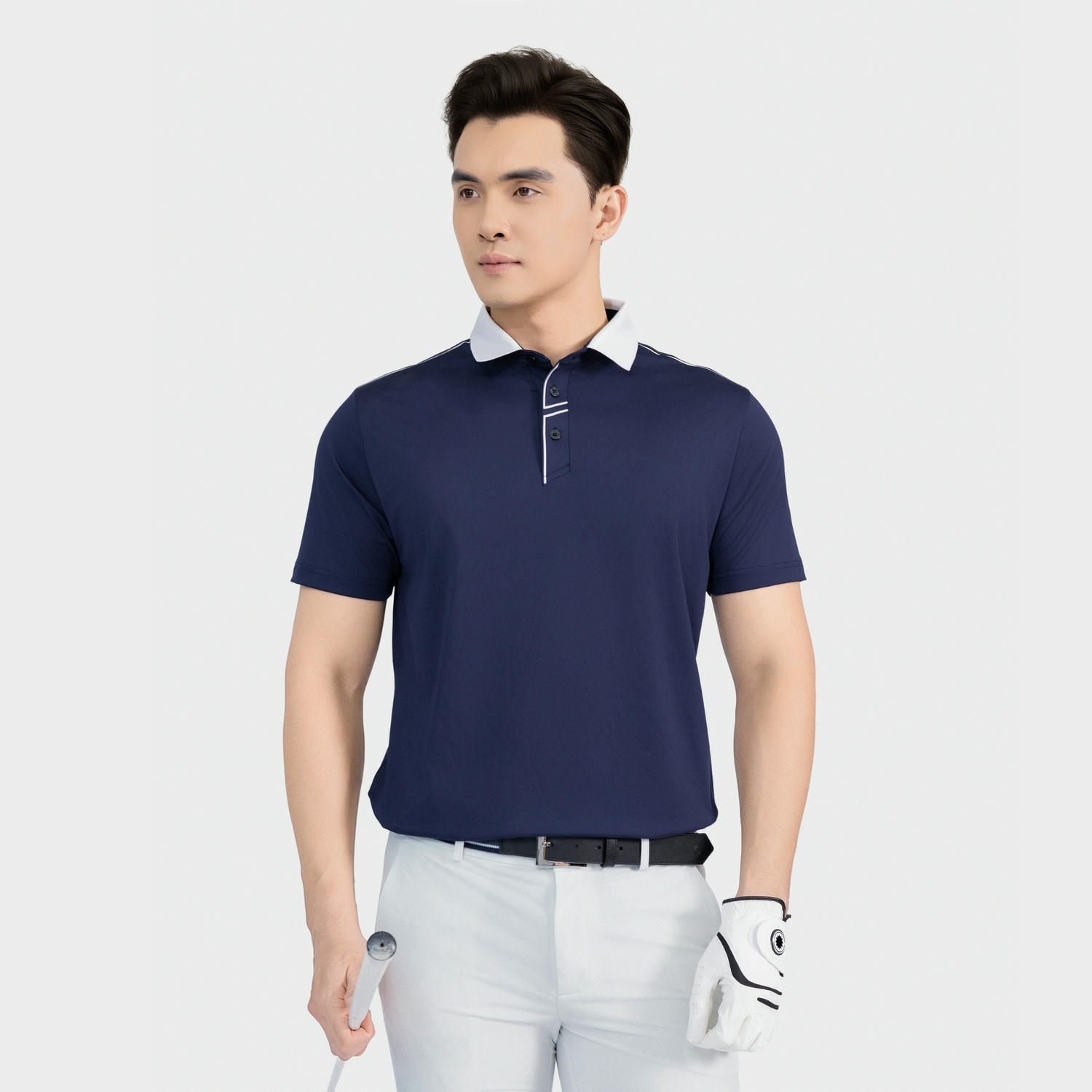 Áo Polo Nam Xanh Tím Than Aristino Golf APSG08AS1