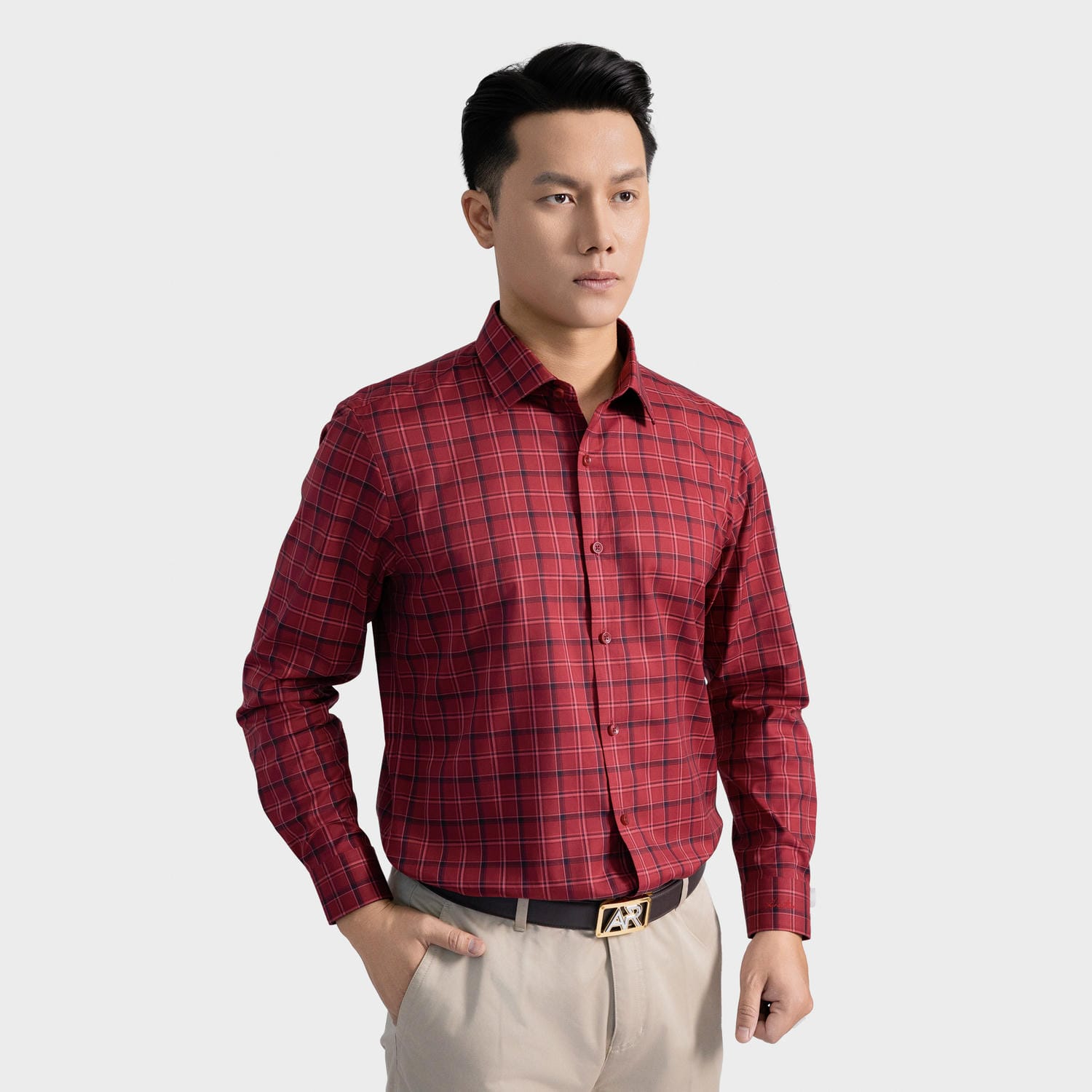 Áo Sơ Mi Nam Kẻ Aristino Business Slim Fit 1LS0400S4