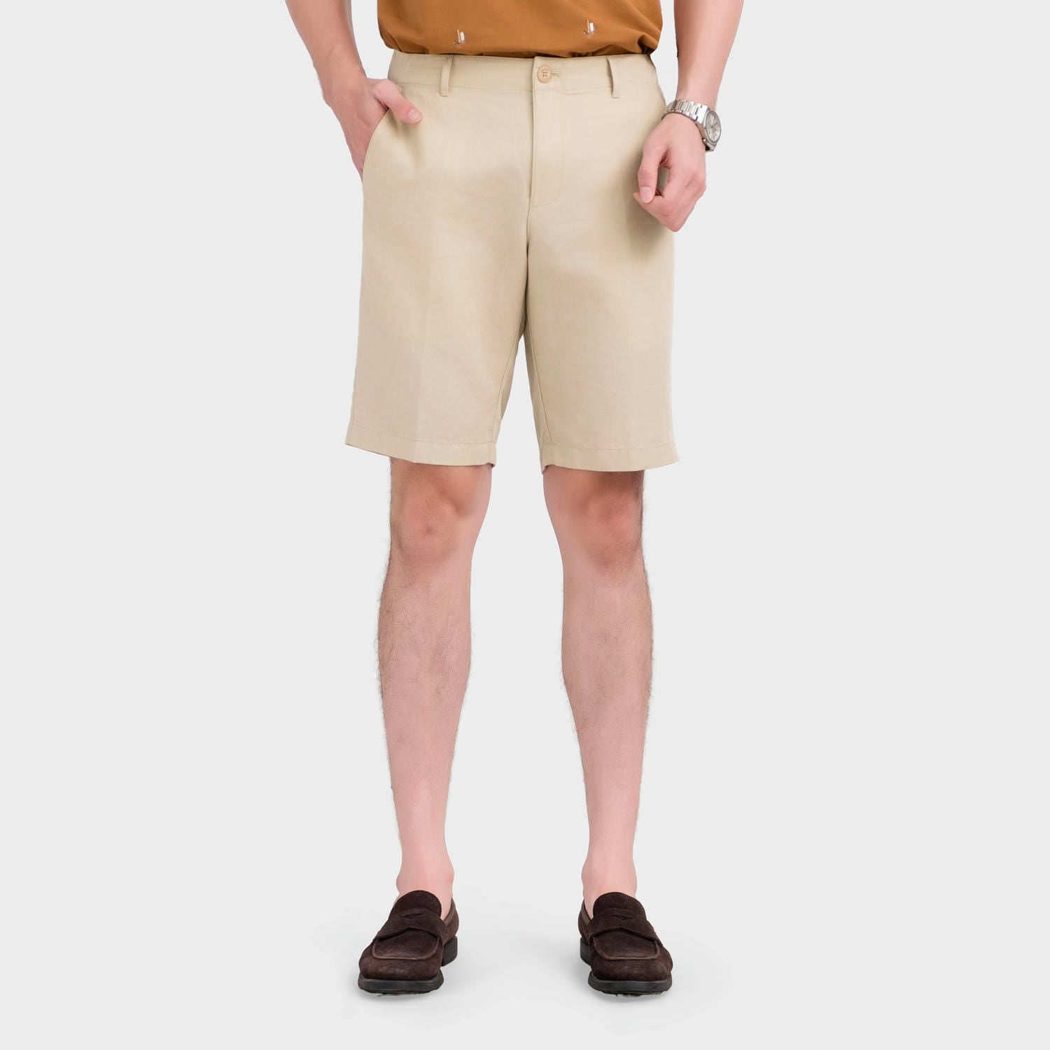 Quần Short Linen Nam Aristino Business Casual 1SOU04SAH2