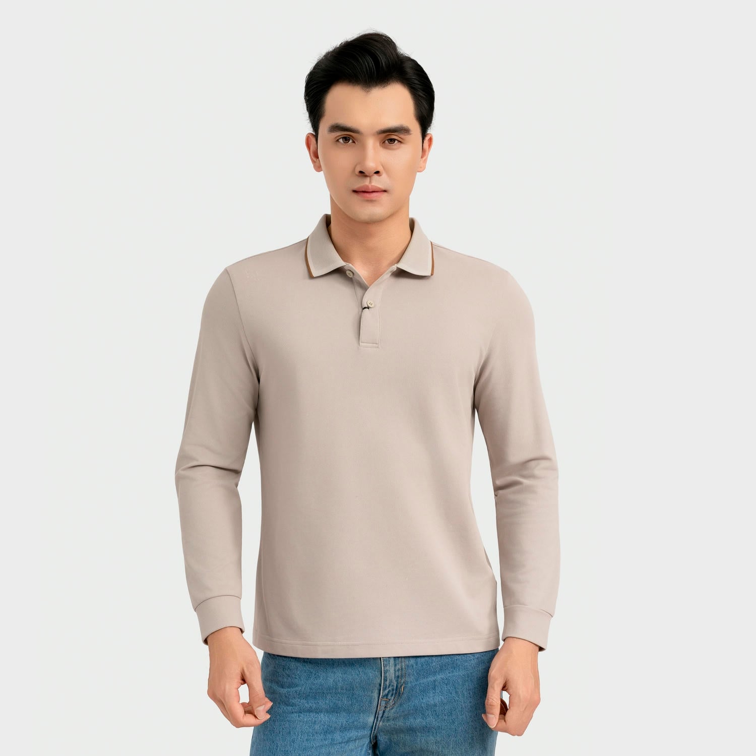 Áo Polo dài tay Nam Aristino Business Regular 1LP004BS0