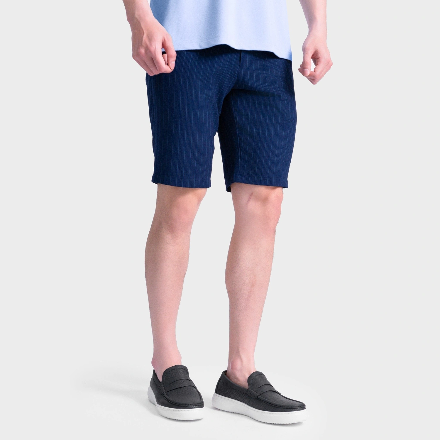 Quần Short Âu Kẻ Nam Aristino Regular Fit ASO054AS4