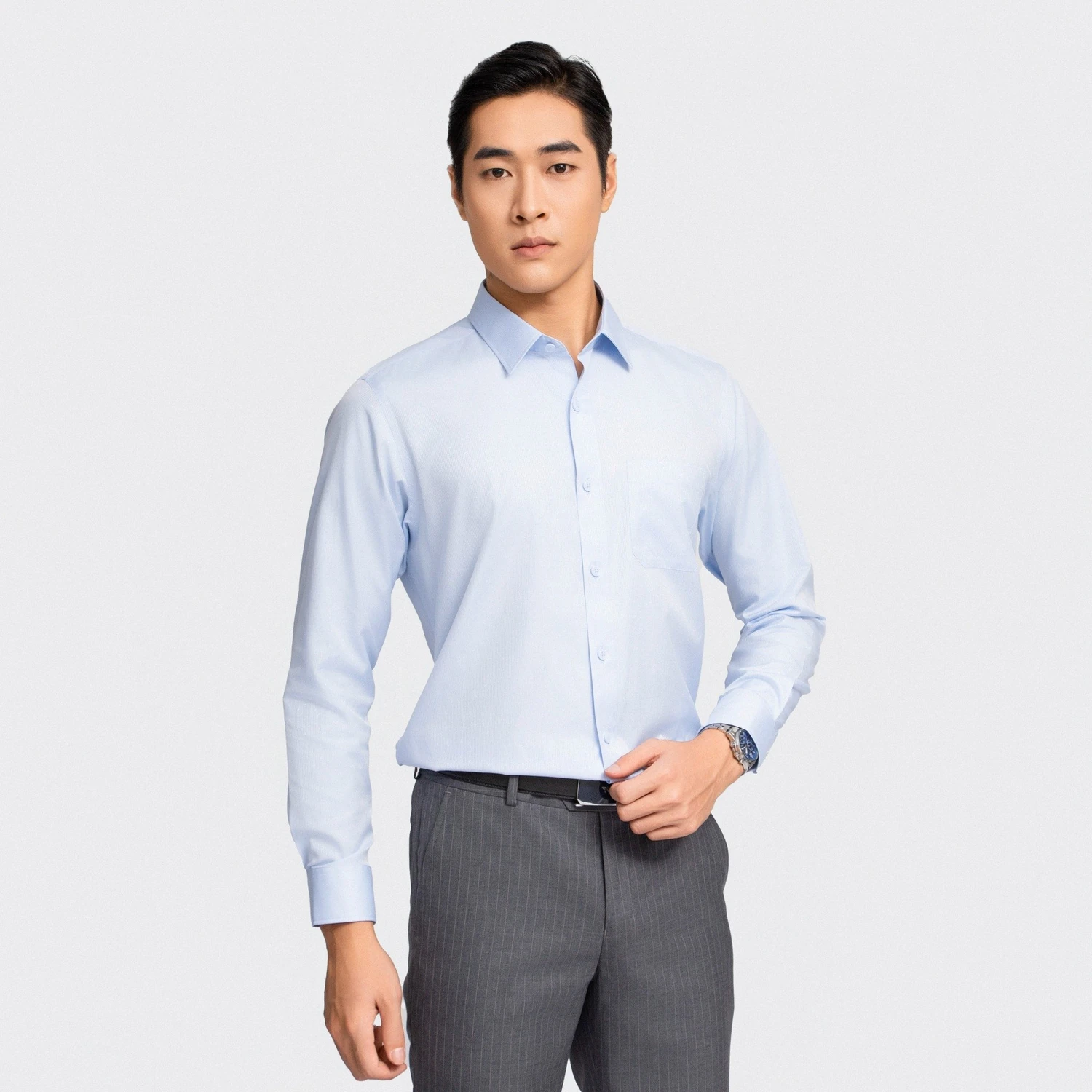 Áo Sơ Mi Dài Tay Nam Aristino Regular Fit ALS432S0H2