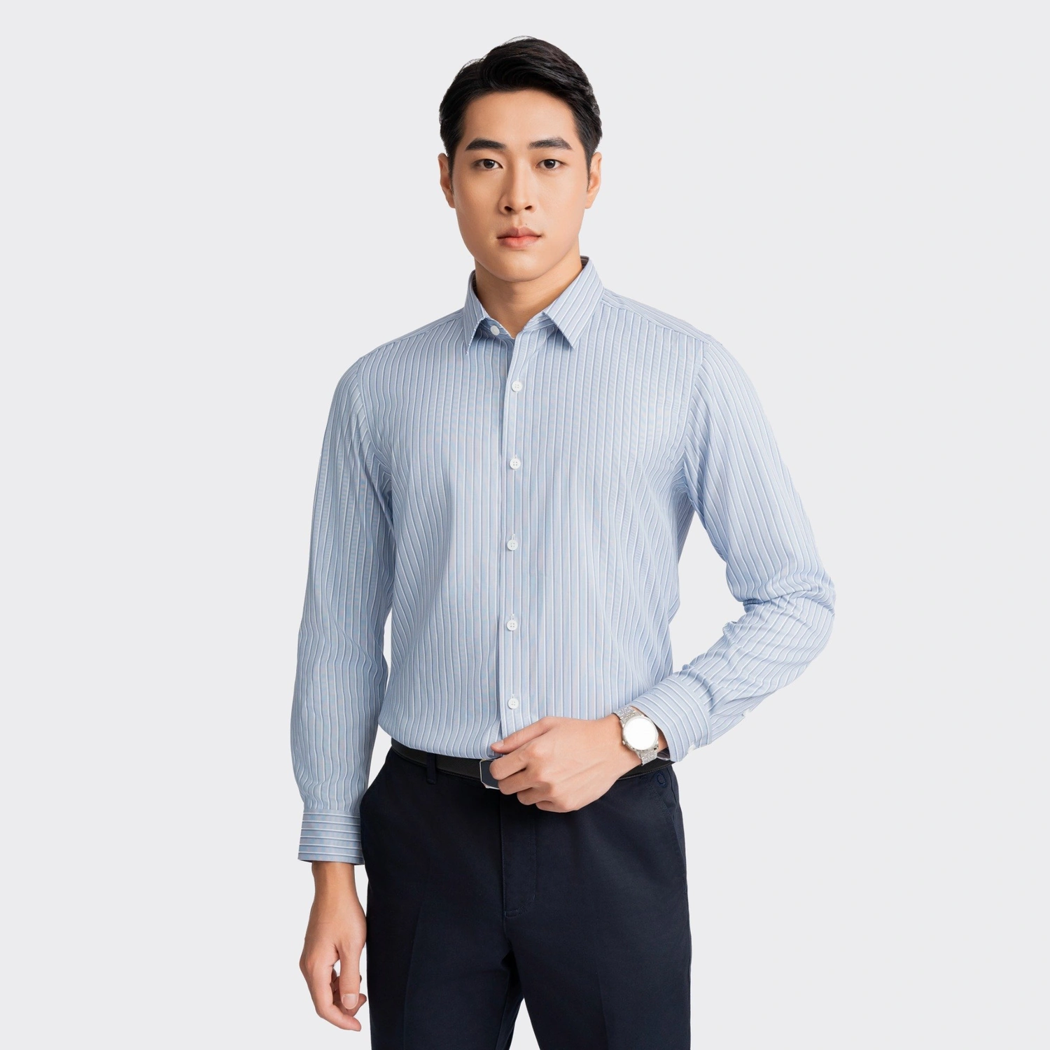 Áo Sơ Mi Kẻ Sọc Nam Aristino ALS0310Z