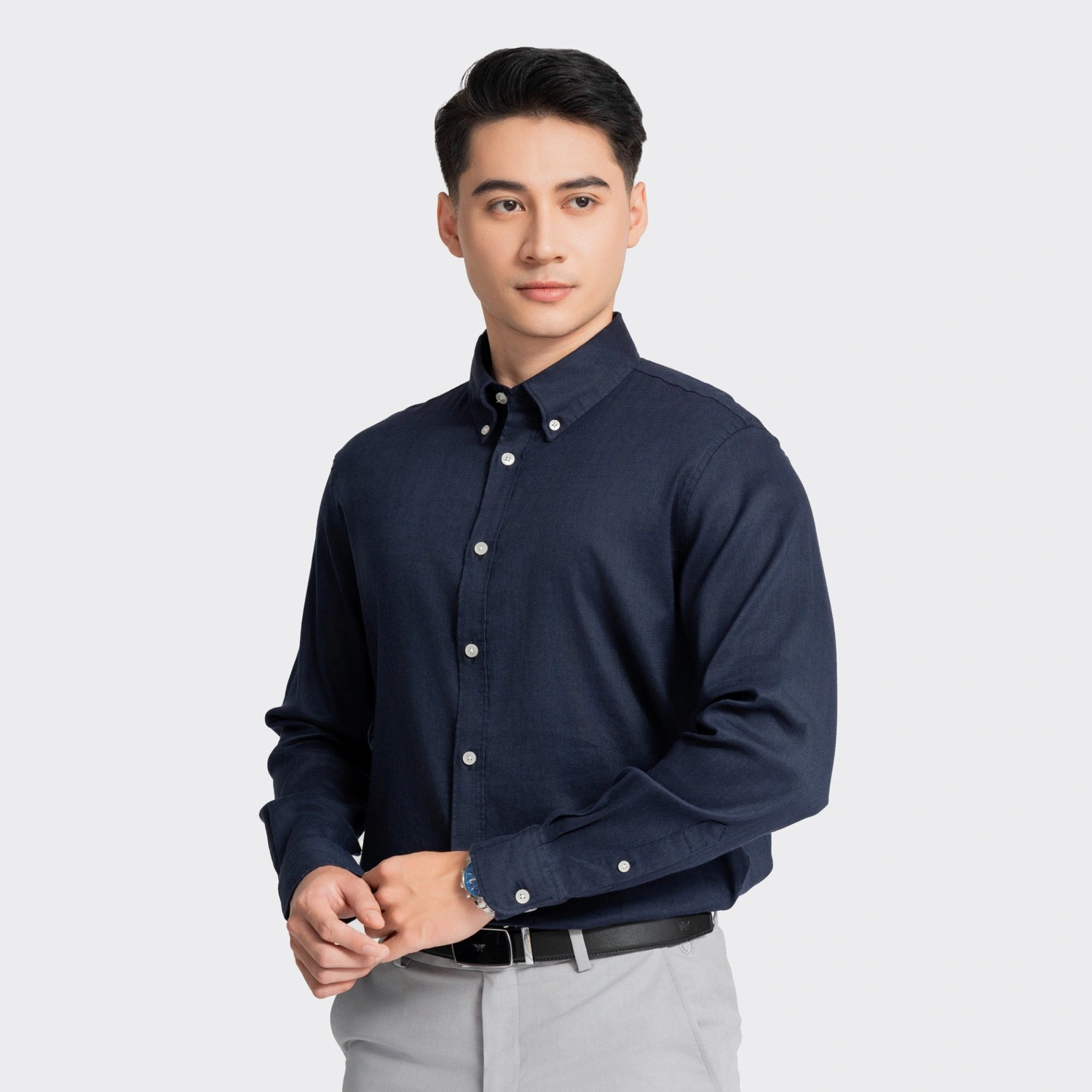 Áo Sơ Mi Nam Aristino Business vải Ramie 1LSU620Z