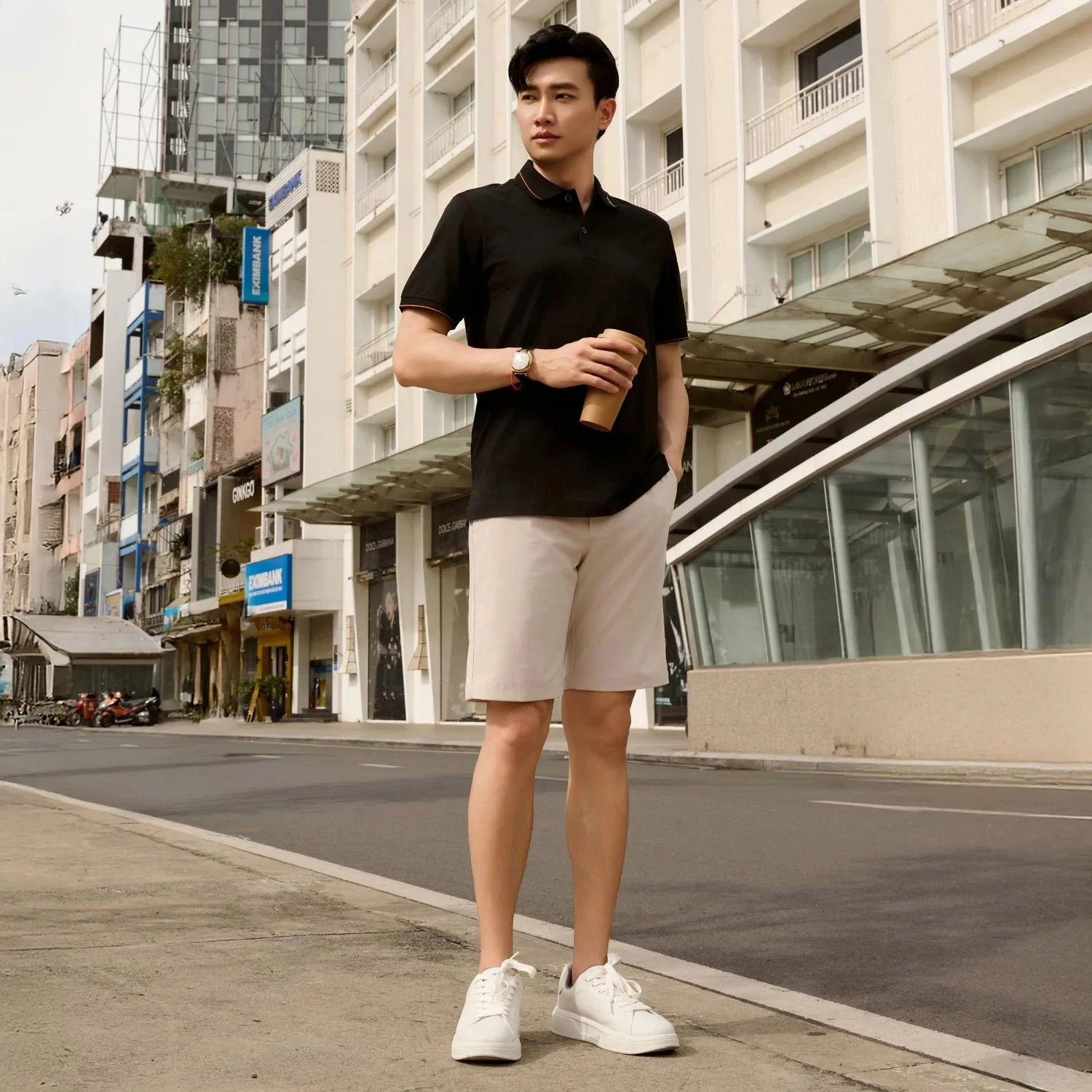Quần short thể thao Nam Aristino Golf ASOG06AZ