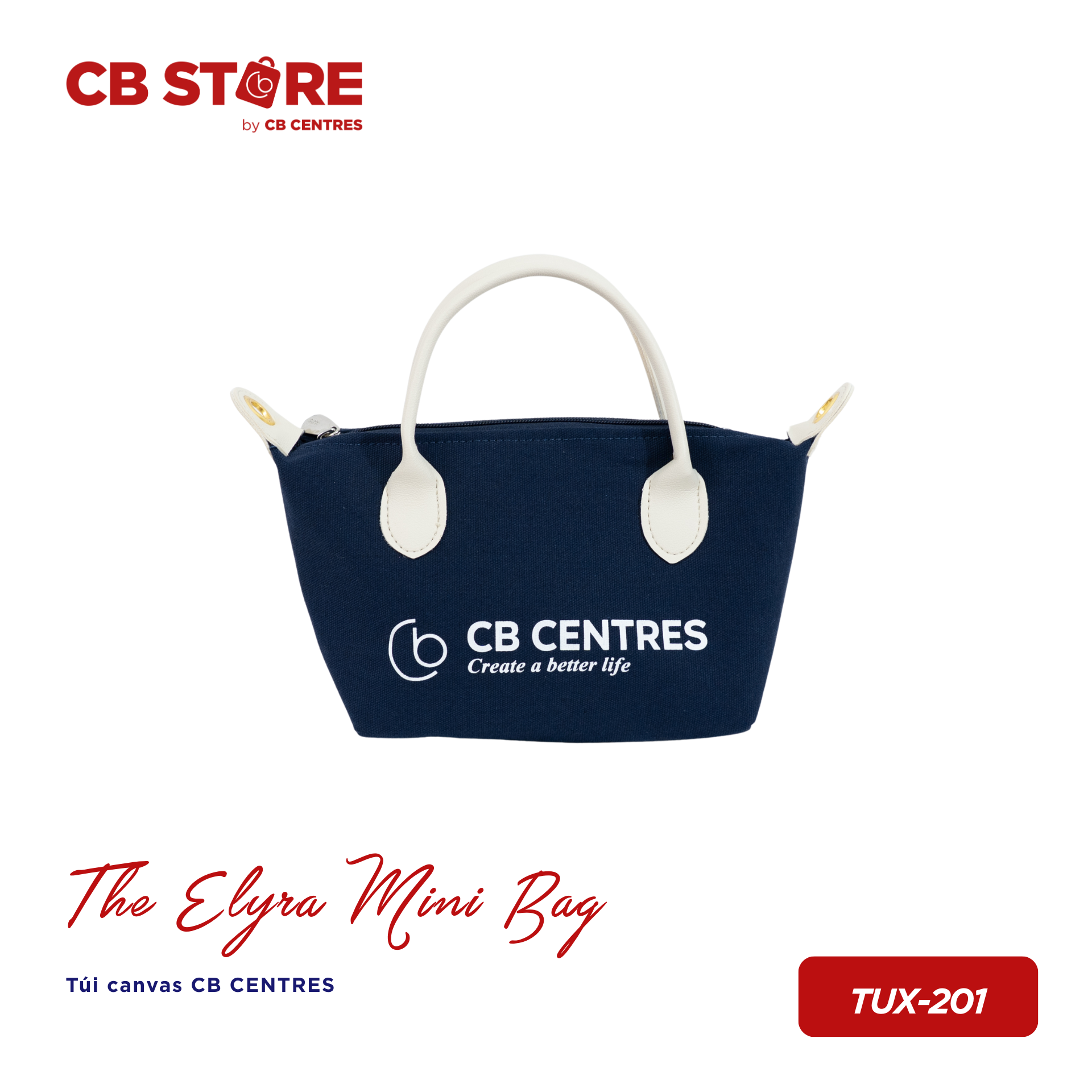 Túi canvas CB CENTRES The Elyra Mini Bag - Xanh navy