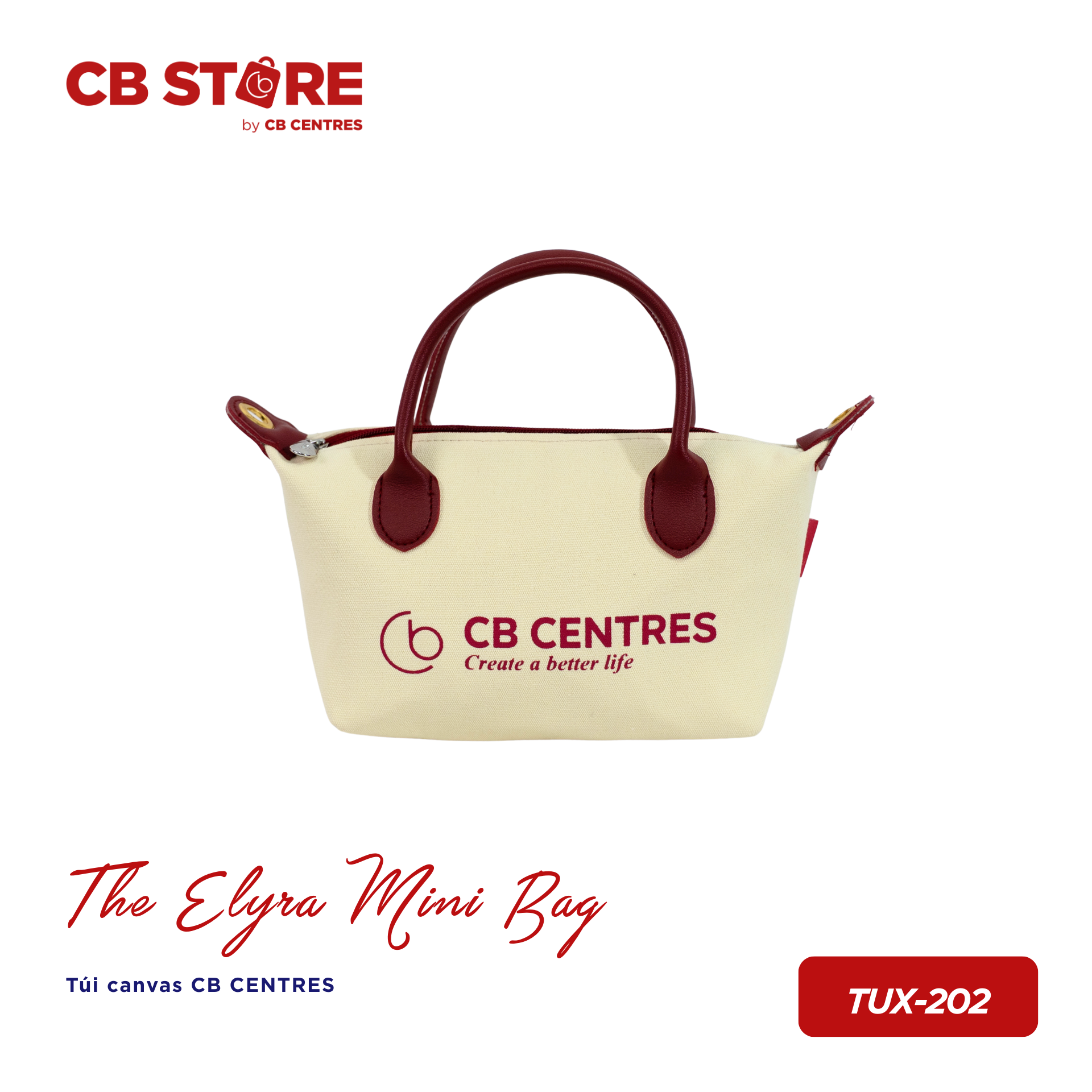 Túi canvas CB CENTRES The Elyra Mini Bag - Vàng kem