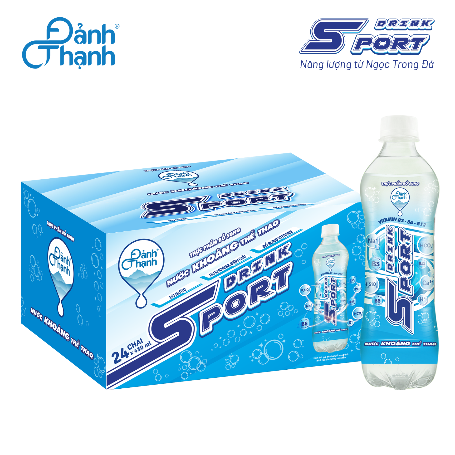  Nước Khoáng Thể Thao Đảnh Thạnh Sport Drink Vị Nguyên Bản 430ml 