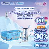  Thùng 24 lon Vikoda Nước Khoáng Kiềm Thiên Nhiên Alkaline lon 330 ml 