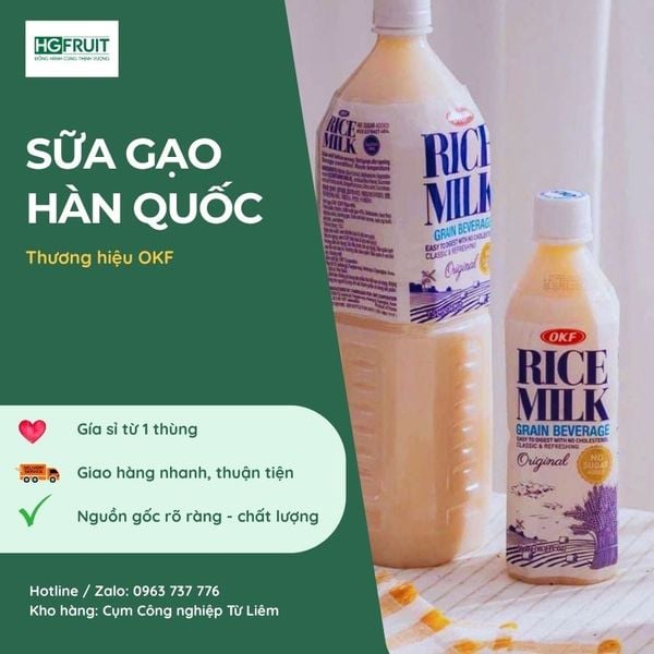 Sữa gạo không đường OKF Hàn Quốc giá sỉ