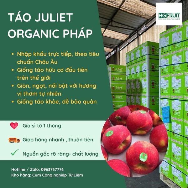 Táo Juliet Organic Pháp