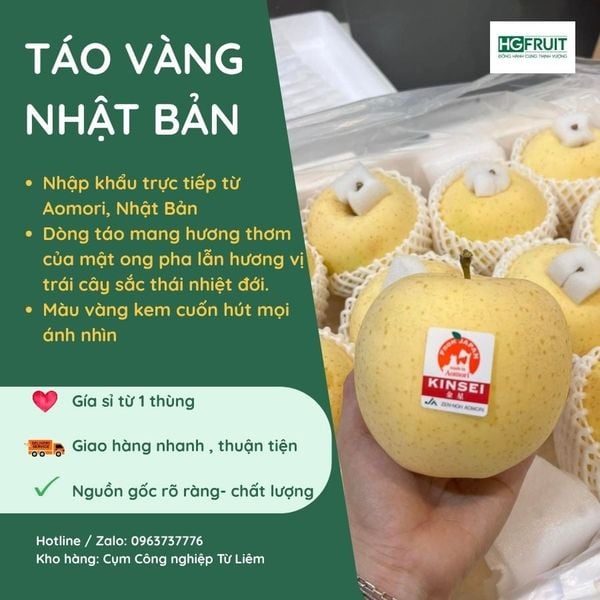 Táo Nhật Kinsei thơm mật ong vị trái cây nhiệt đới